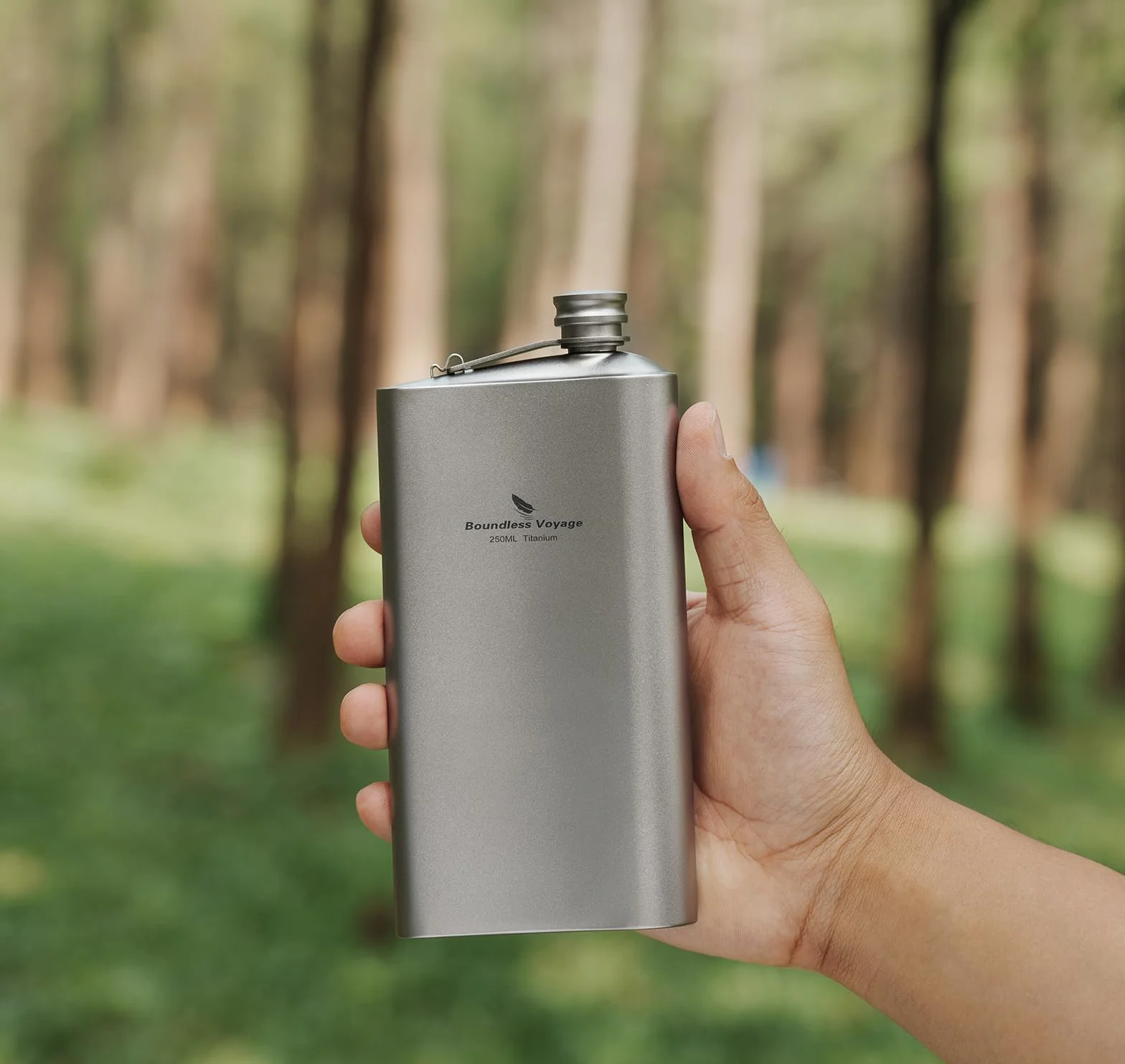 Boundless Voyage Titanium Kolba Butelka Ultralight Szczelna 250 ml/8.45 floz D-Ti3074D