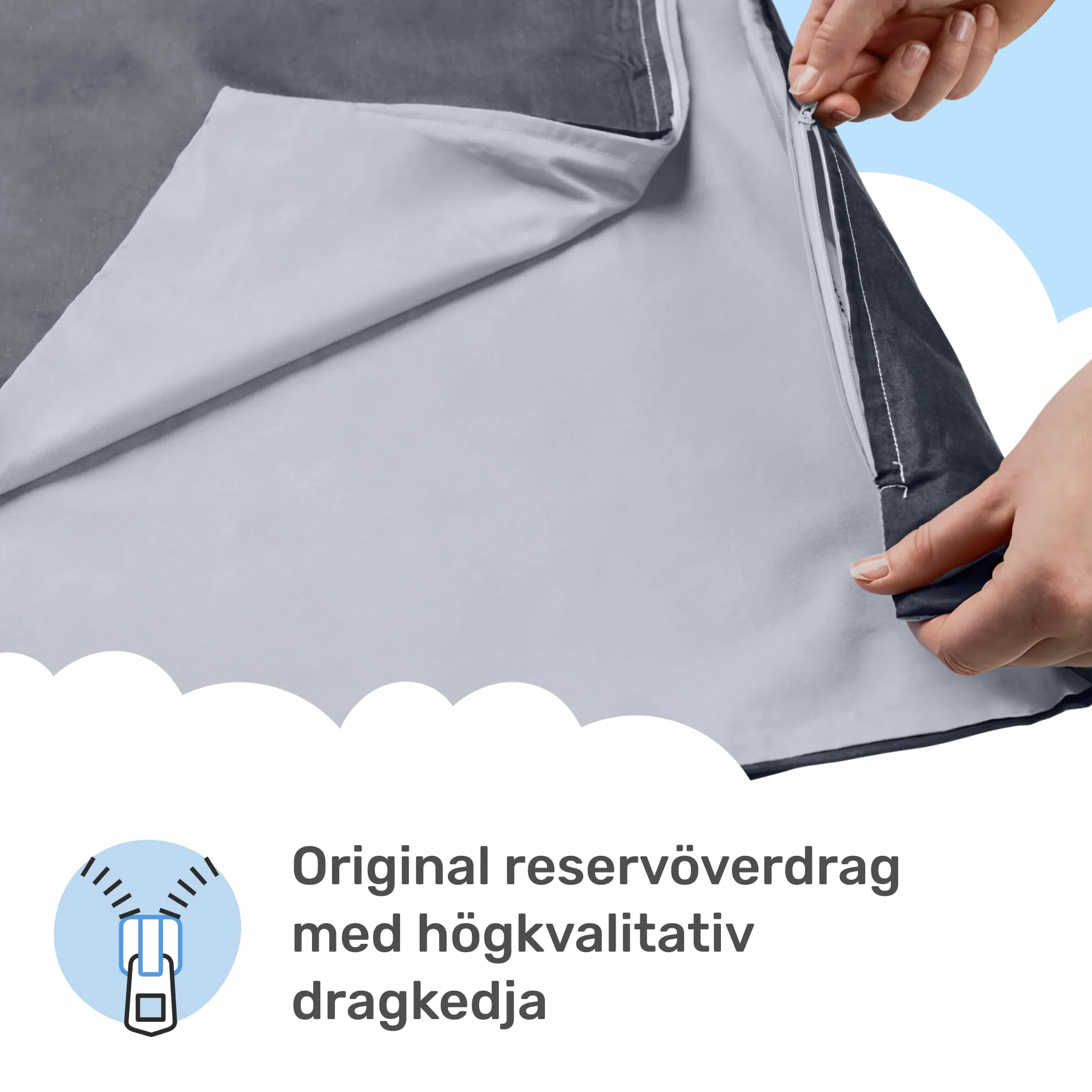 Poszewka na kołdrę Dailydream 135x200 cm szara 100% bawełna oddychająca