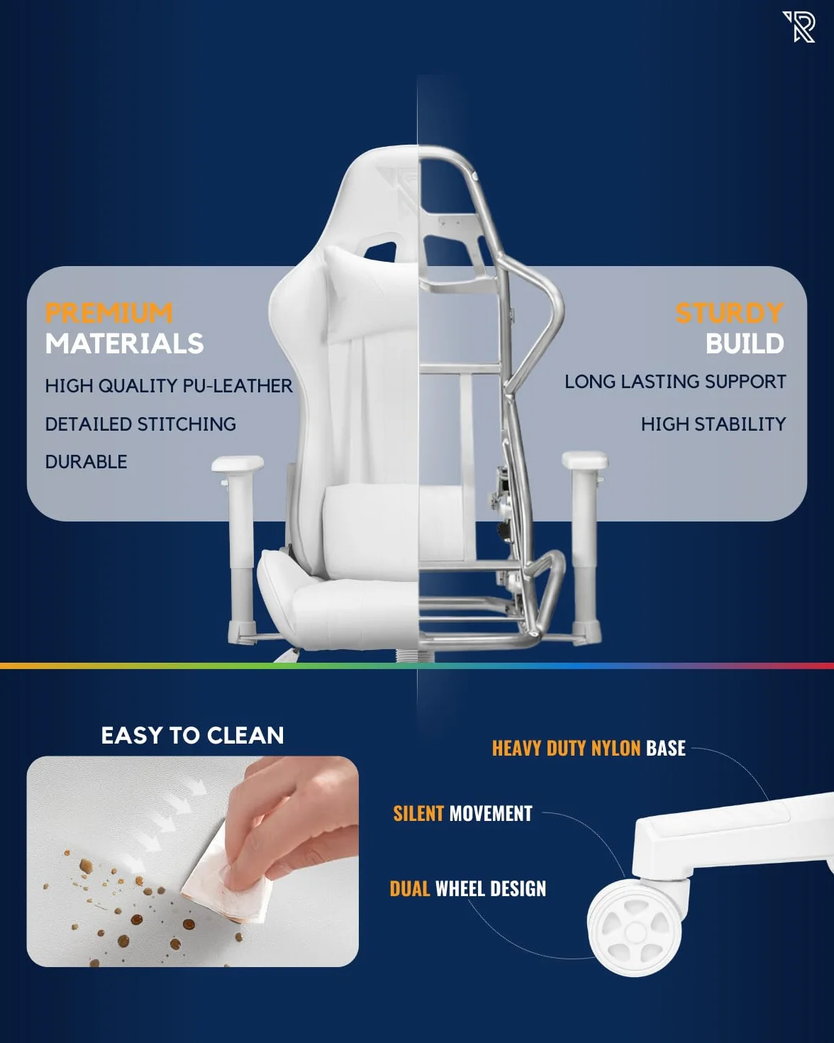 Felix gaming chair white