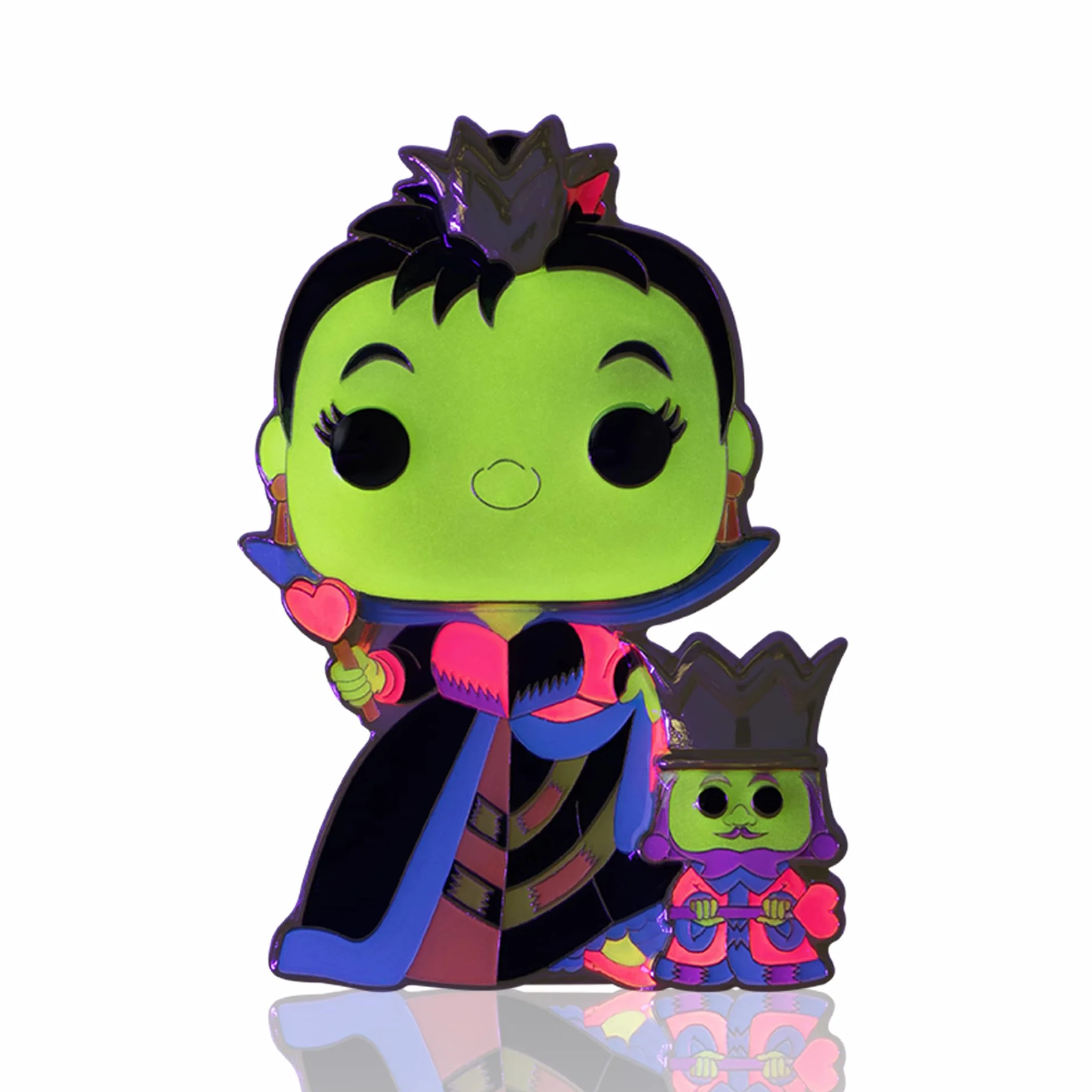 Funko Pop! Duża emaliowana przypinka Disney Alice: Queen Of Hearts and King - Alicja w Krainie Czarów Emaliowane przypinki - Śliczna broszka kolekcjonerska - na plecaki i torby - Pomysł na prezent -