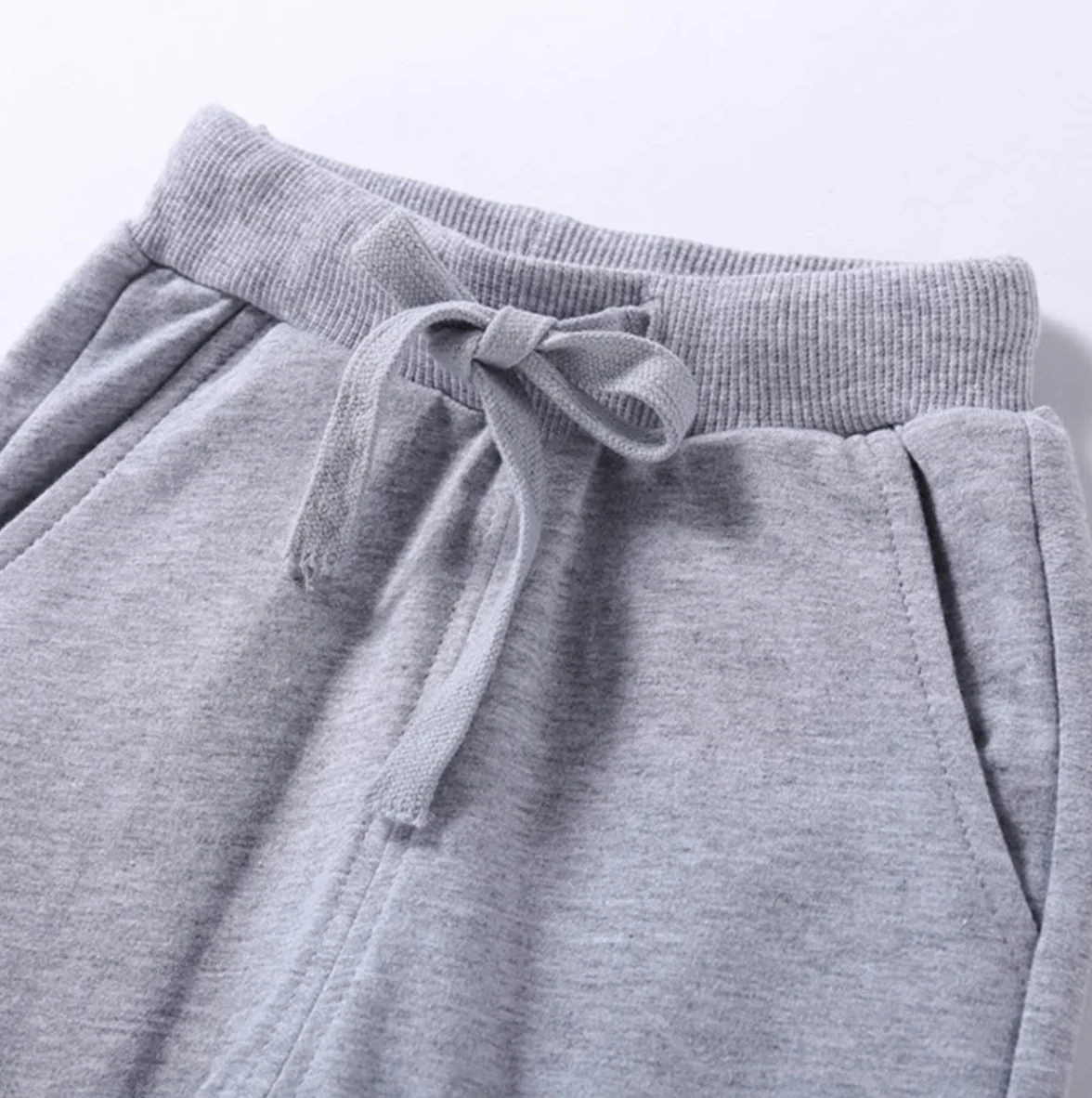 CuteOn Unisex dziecięce elastyczne spodnie bawełniane, ciepłe spodnie niemowlęce, spodnie dla dzieci w wieku 1-5 lat, Cienki szary, 18 miesi?cy