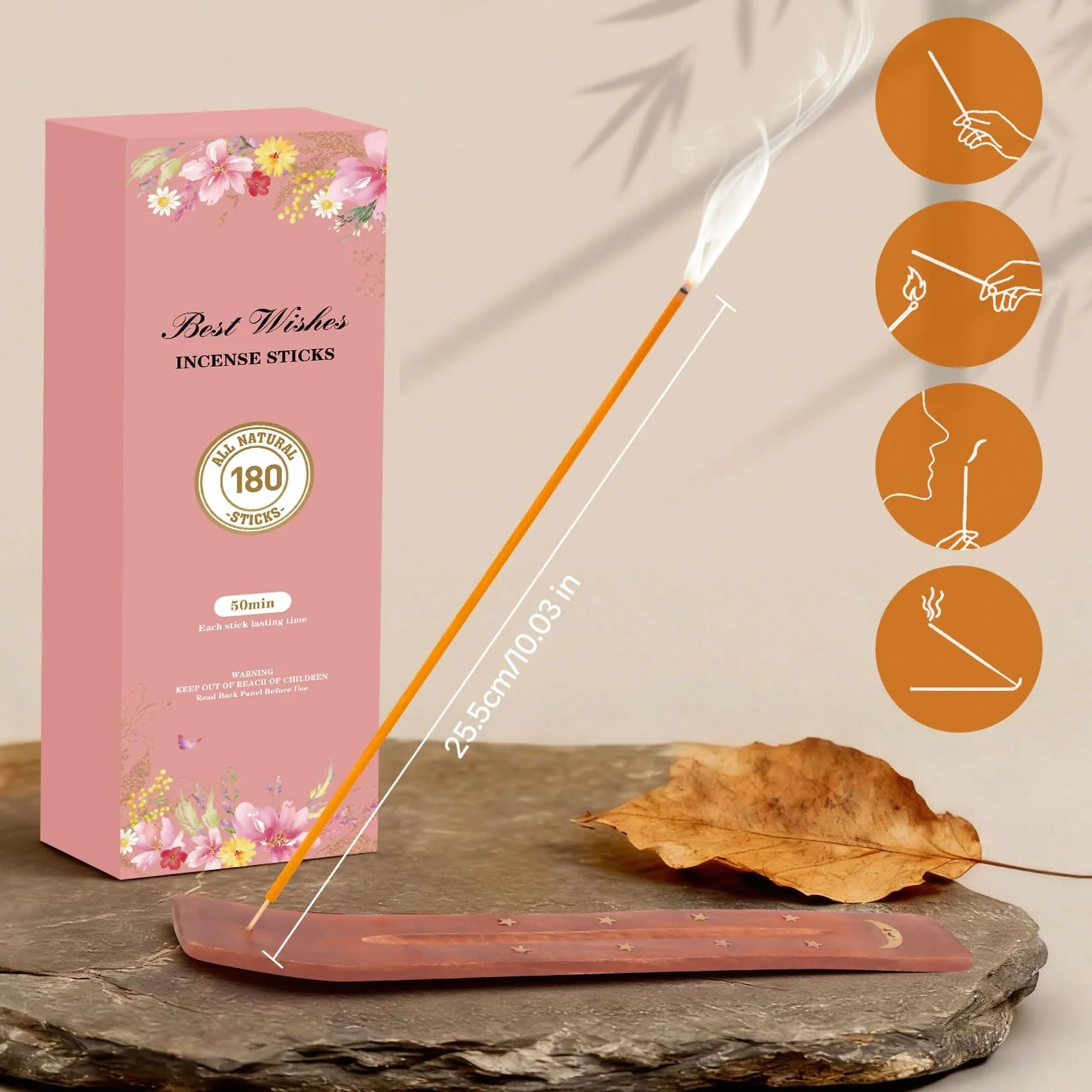 Zestaw kadzidełek 180 sztuk 9 zapachów do aromaterapii