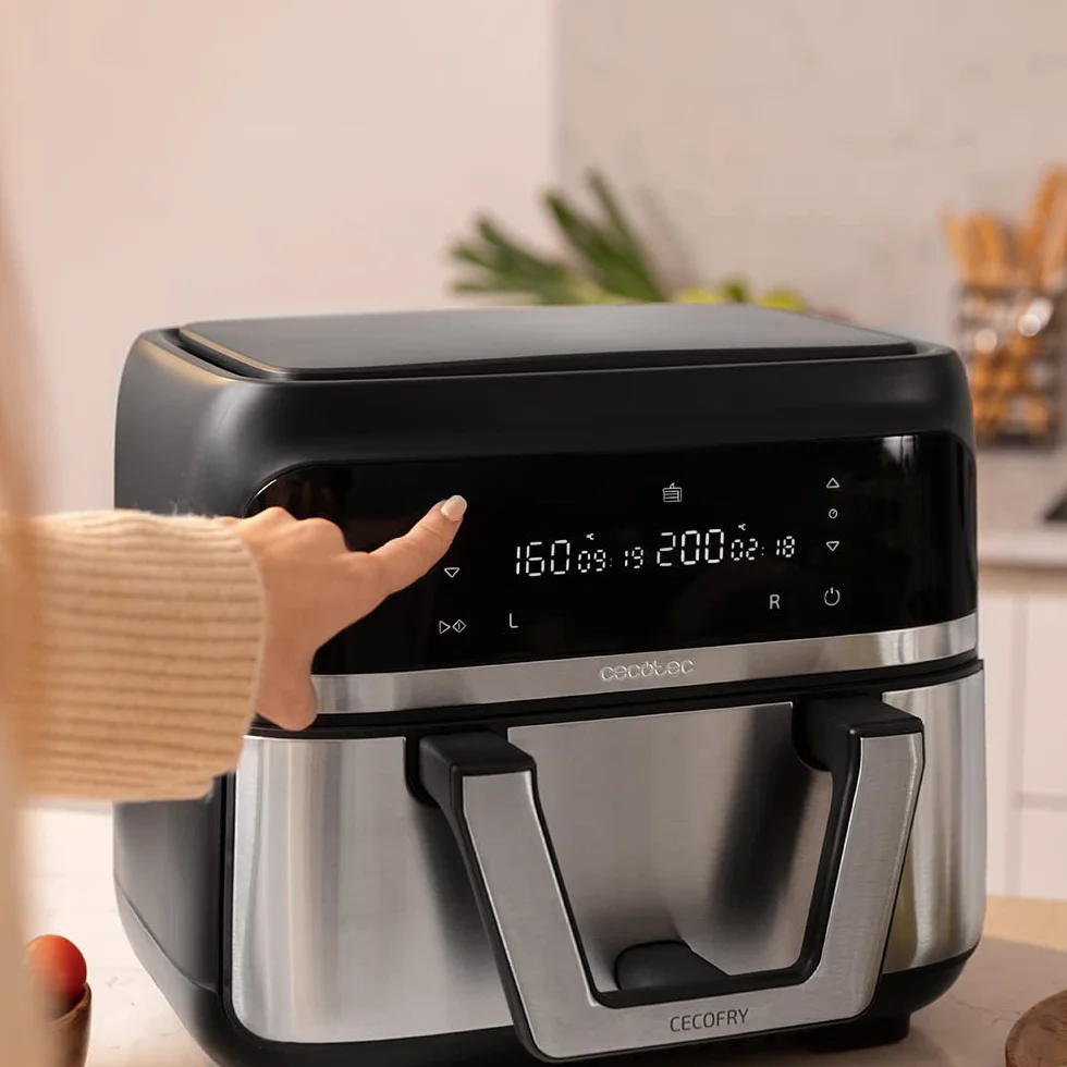 Cecotec Frytkownica na gorące powietrze Cecofry Dual 9000 9 l 2850 W podwójna regulacja temperatury
