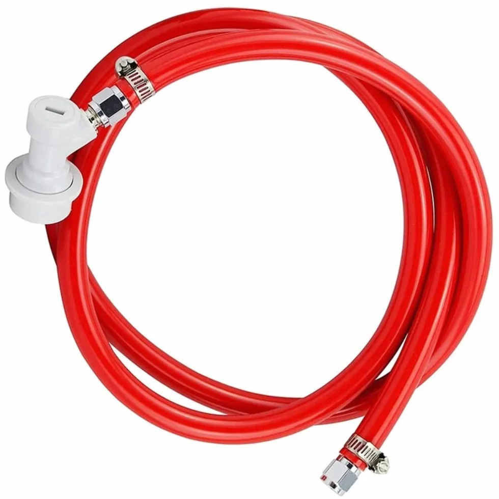 Browarnictwo domowe 5/16 "Blokada kulowa Zespół przewodu gazowego piwa Wąż PCV z nakrętką obrotową Barb Zestaw rurek dozujących gaz CO2 do beczki