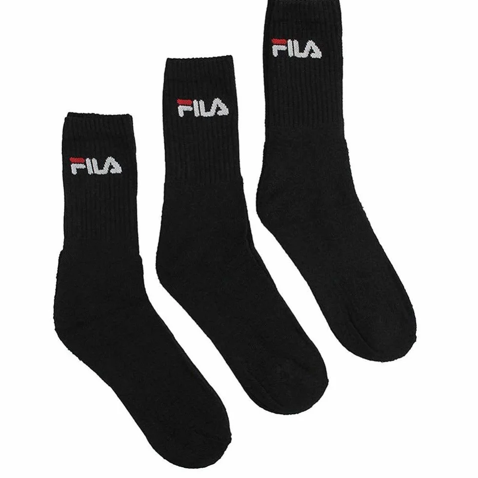FILA 6 par skarpet, frotte skarpety tenisowe z logo, uniseks (2 x 3 sztuki)