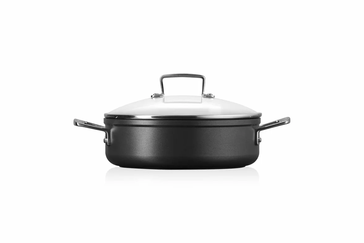 Le Creuset Naczynie Sauteuse Nieprzywierające 28 cm ze Szklaną Pokrywą