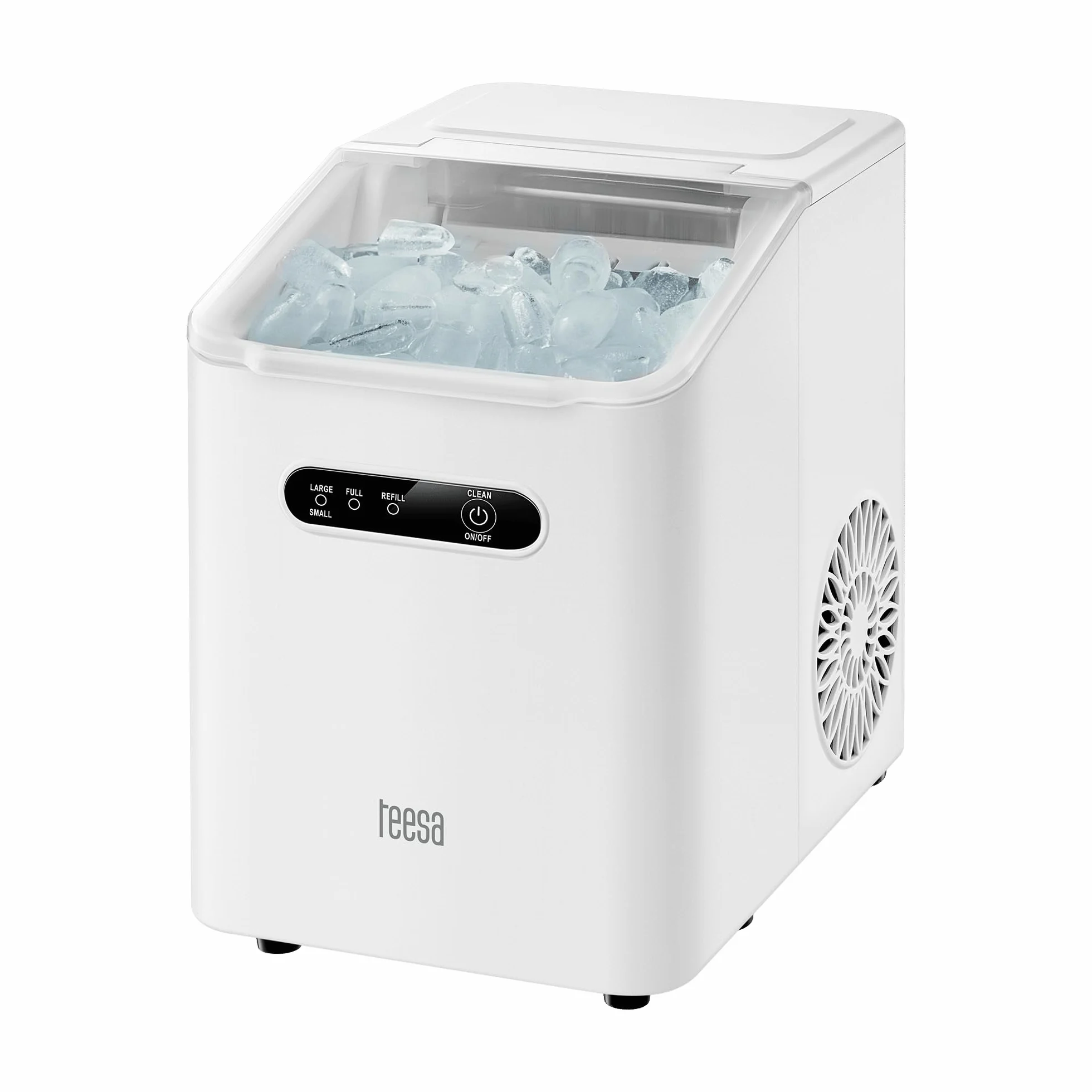 Teesa Kostkarka do Lodu EASY ICE 1L 110W Dwa Rozmiary Kostek 11 kg/24h Autoczyszczenie TSA5009