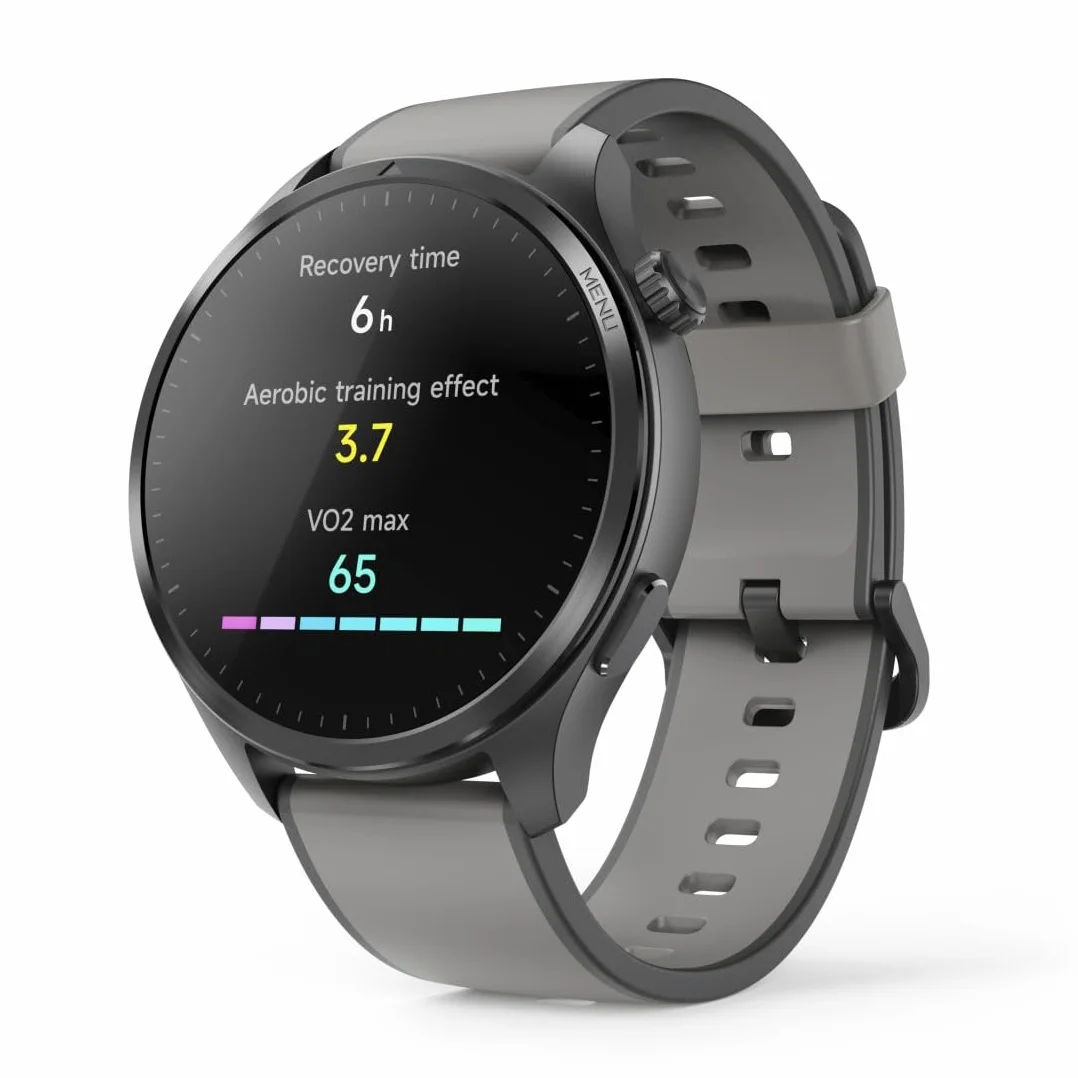 Hama Smartwatch 9000 (pamięć muzyki, kolorowy wyświetlacz AMOLED 1,43" szkło panda, GPS, funkcja telefonu, wodoszczelny, WhatsApp, asystent głosowy, monitor snu, 110 trybów sportowych, krokomierz)