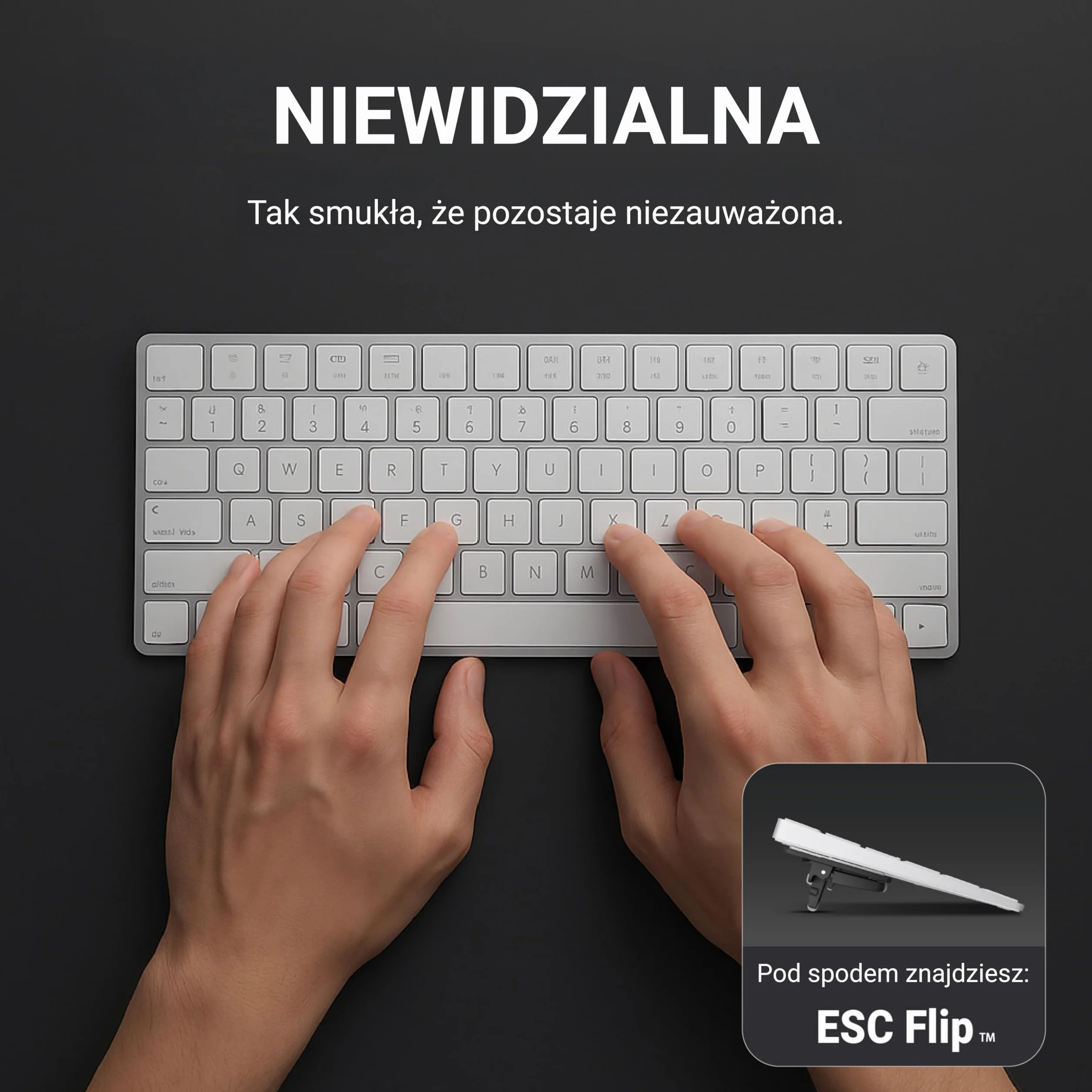 GPG2 ESC Flip klawiatura komputerowa stojak na laptopa 3 regulowane kąty