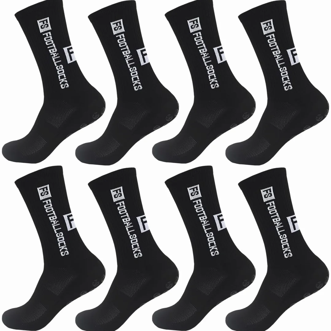 4 pary antypoślizgowych skarpet do piłki nożnej, skarpety piłkarskie, rozmiary 36-44, skarpety do piłki nożnej dla mężczyzn i kobiet, antypoślizgowe skarpety do piłki nożnej, skarpety sportowe