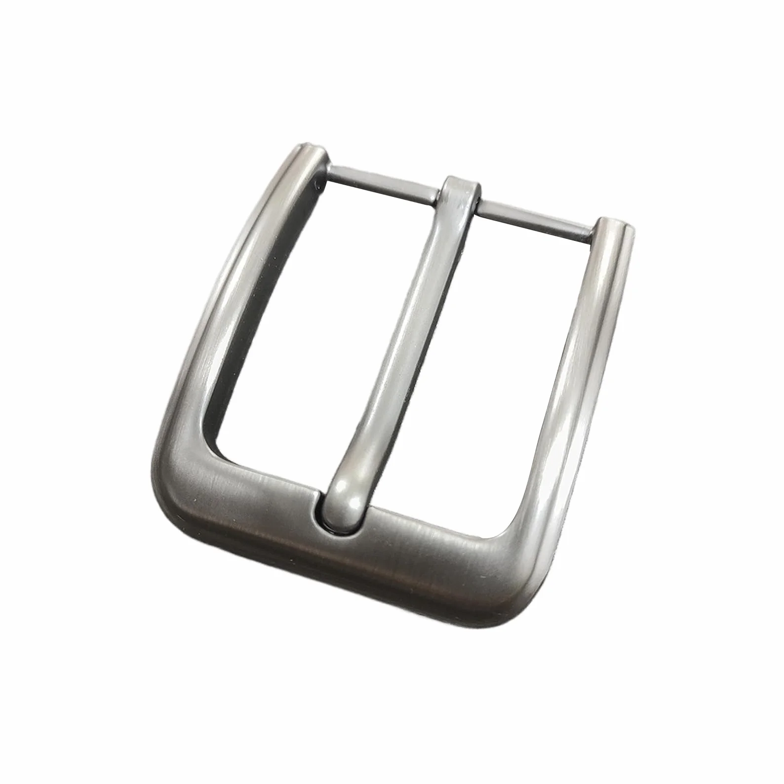 Oykrueats Klamra do paska męska ze stopu cynku, sprzączka paska z litego polerowania, zapasowa klamra 40 mm, jednowarstwowa, kwadratowa klamra do paska, dla mężczyzn i kobiet (srebrna), srebro, NO