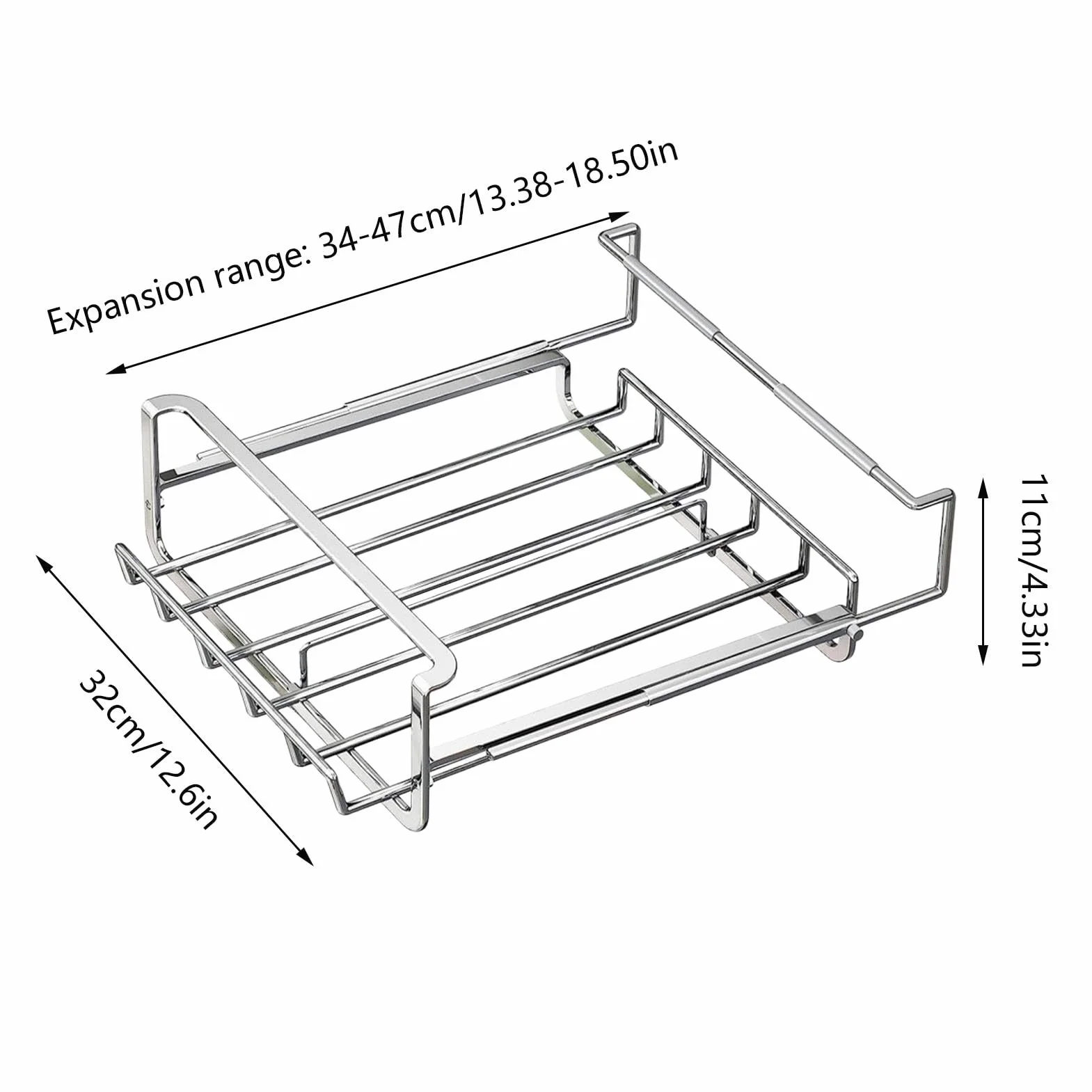 Stojak na puszki ze stali nierdzewnej 34-47 cm do lodówki