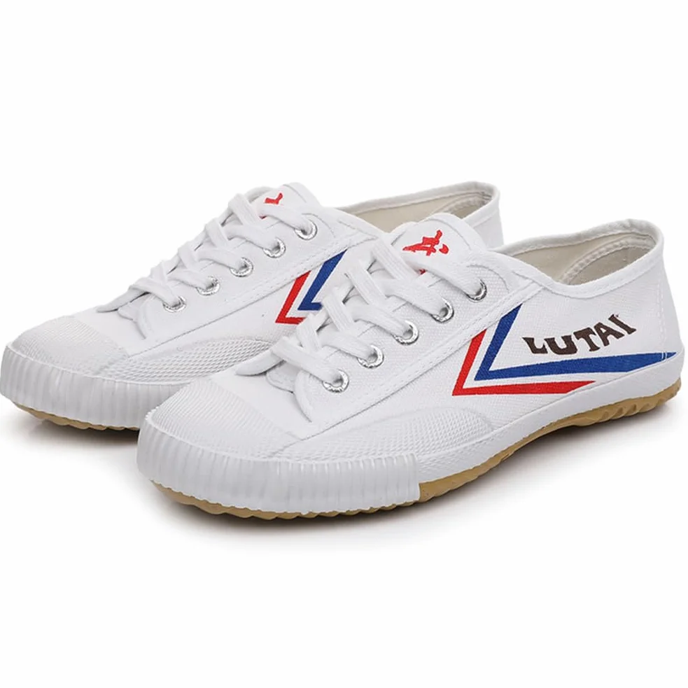 Buty do sztuk walki Aldult Unisex Tai Chi Kung Fu Sneakers Canvas Qigong Trainers Low Top Canvas Trainers,White,42 EU