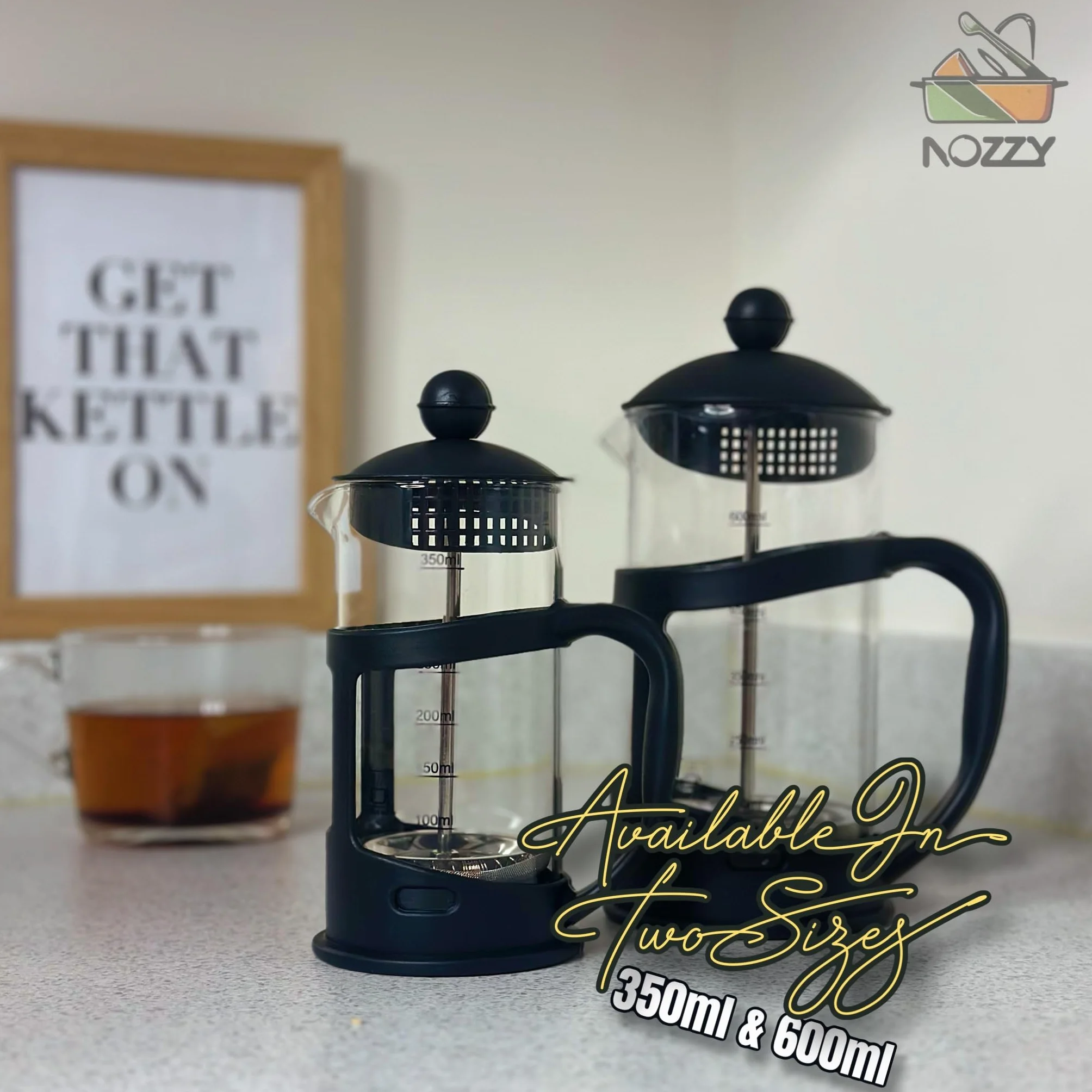 Nozzy zaparzacz do kawy French Press, zaparzacz do kawy i herbaty (350 ml)
