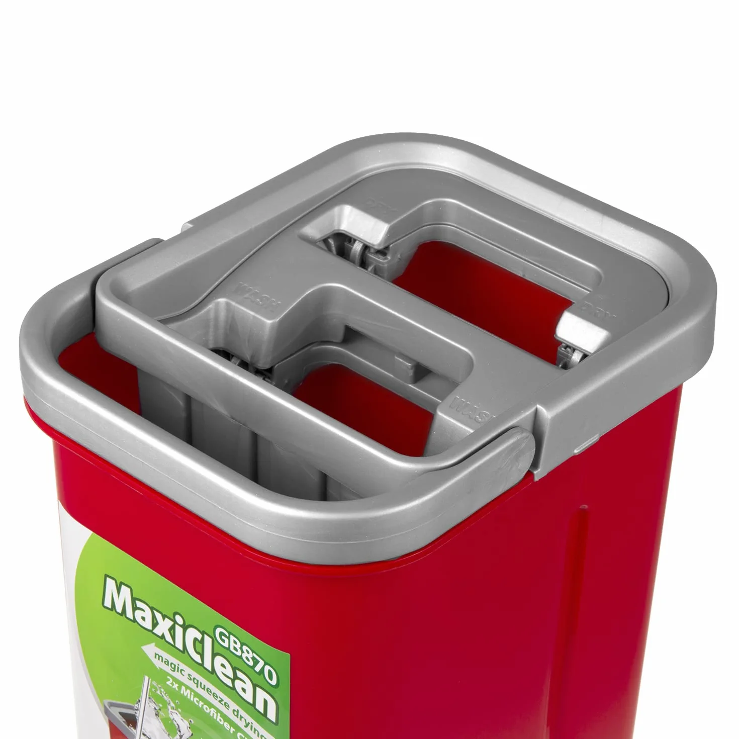 Zestaw Płaski Mop z Wiadrem 5,7L Green Blue GB870 Drążek Teleskopowy 102-130 cm Mikrofibra