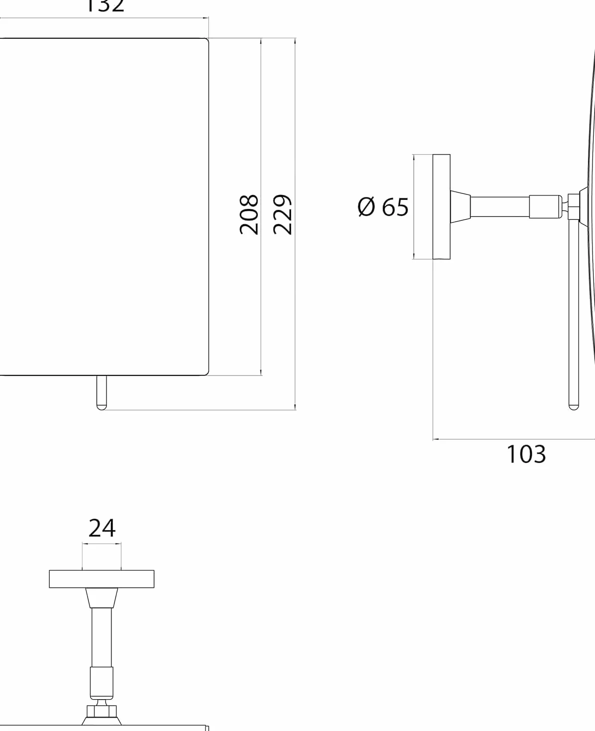 Emco Pure lusterko kosmetyczne do golenia i golenia, 3-krotne powiększenie, chrom, do montażu na ścianie, do przyklejenia w łazience, lustro idealne do makijażu i golenia