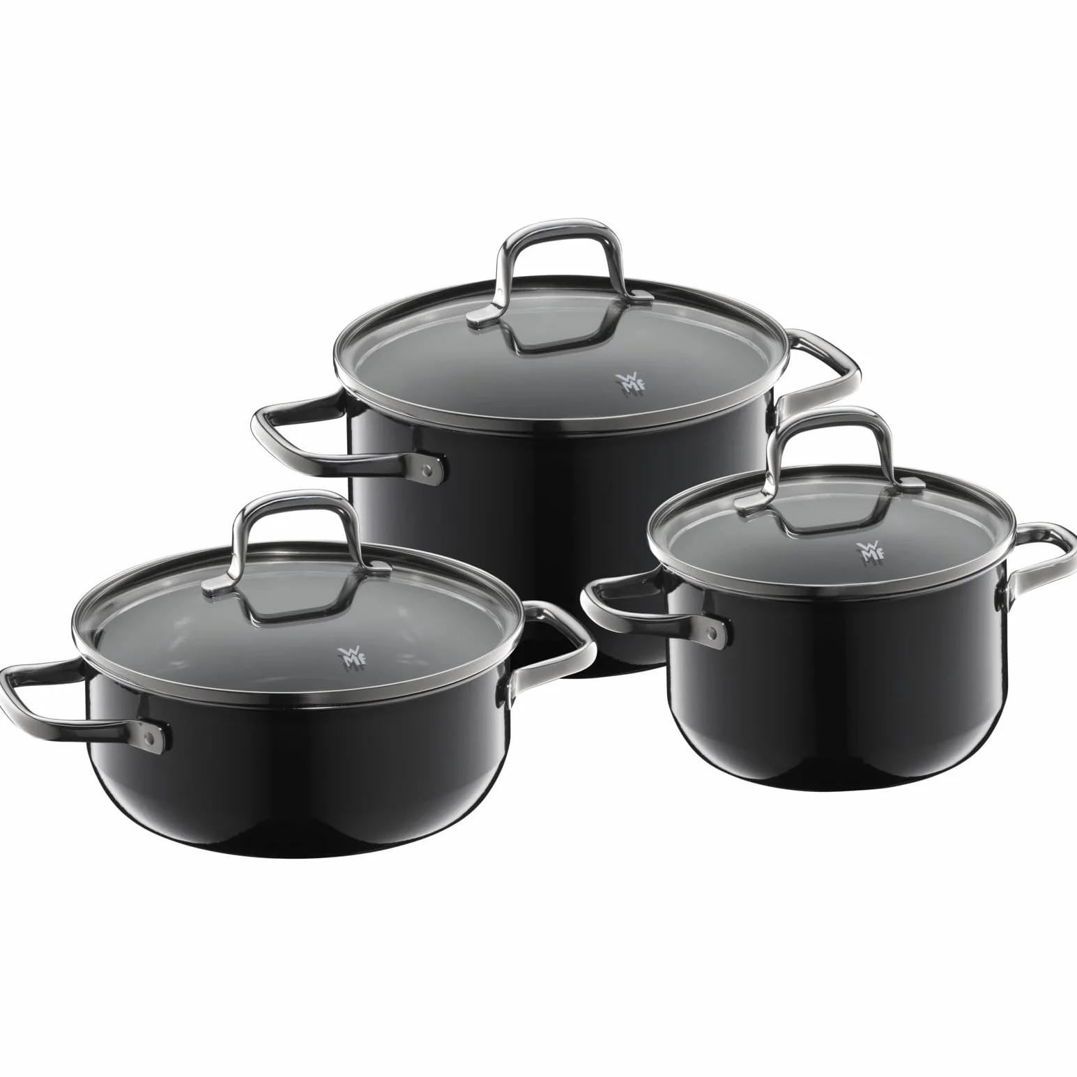 Wmf Fusiontec Essential Zestaw Garnków, Ceramika, Czarny, 3 elementy