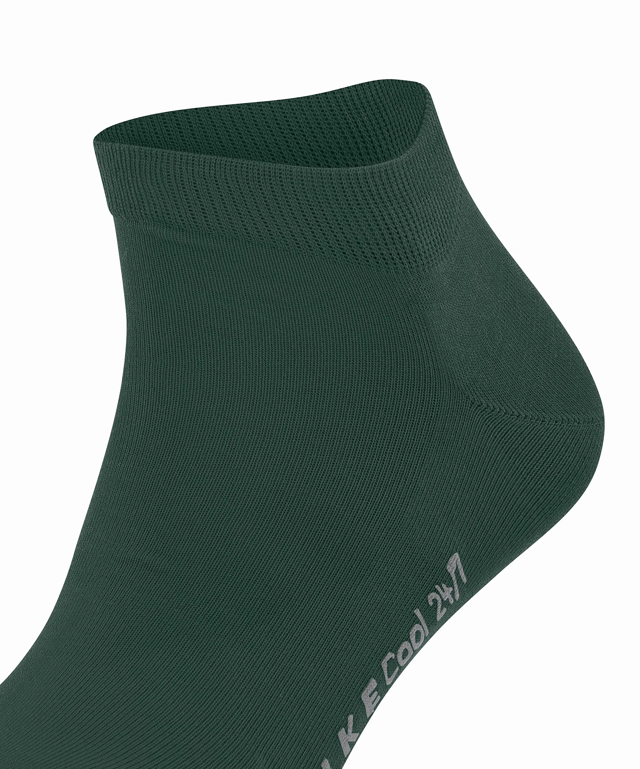 FALKE Mężczyźni Skarpety do trampek Cool 24/7 M Sn Bawełna krótkie jednokolorowe 1 Para, Zielony Hunter Green 7441, 43-44