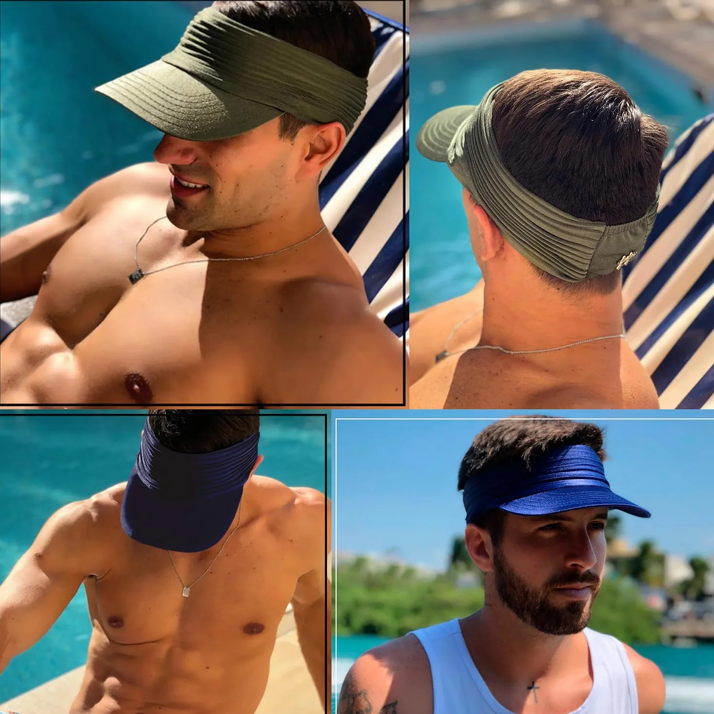 YAMEE Visor Cap damska elastyczna ochrona przed słońcem, oddychająca, dla mężczyzn i kobiet, na wiosnę i lato, szybkoschnąca, męska osłona przeciwsłoneczna, lekka, miękka, na plażę, ochrona przed