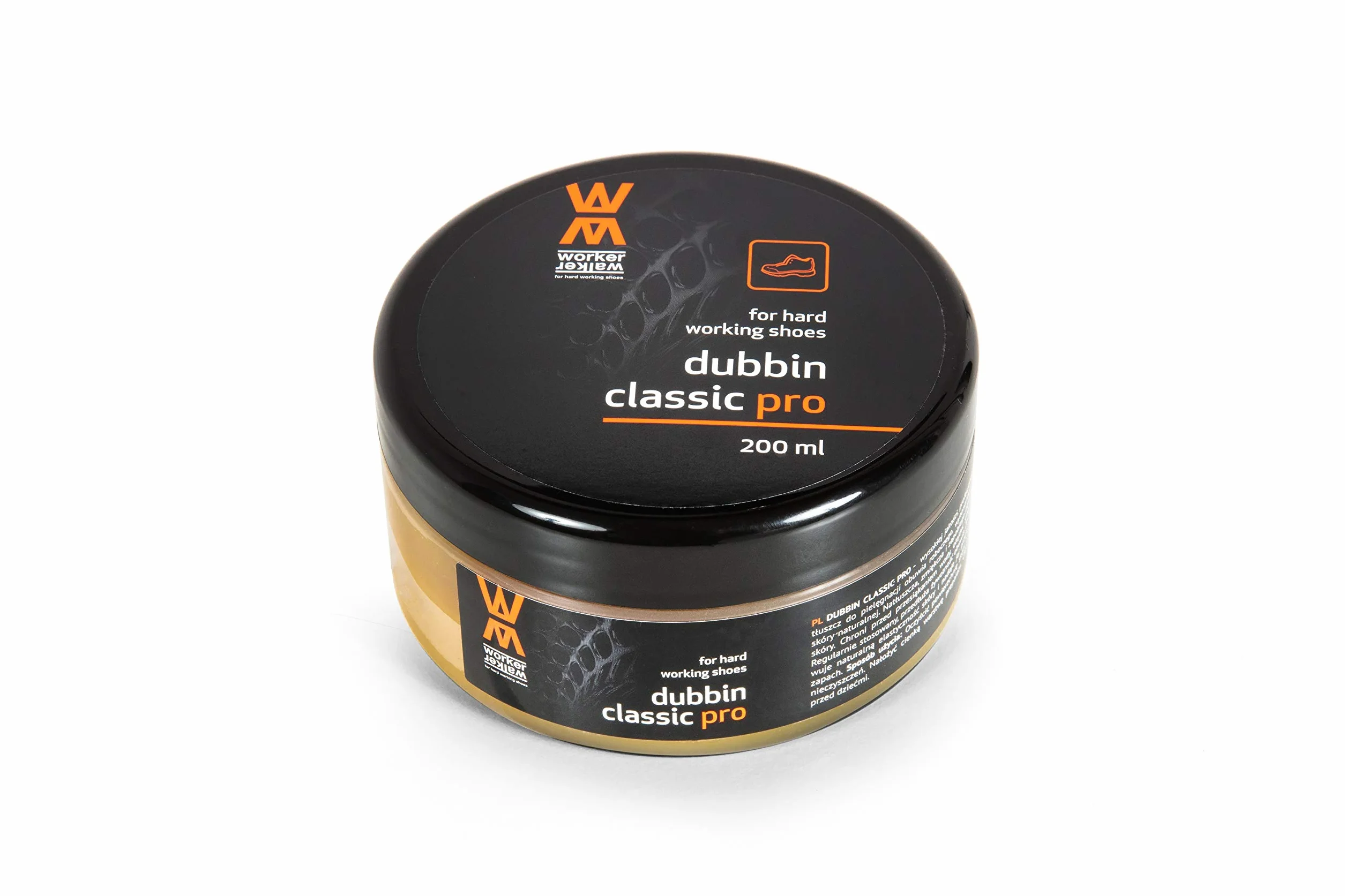 Worker Walker Dubbin Classic Pro - Wysokiej Jakośći Naturalny Wosk Do Skórzanych Butów Roboczych, Odżywiania, Impregnuje oraz Zapobiega Pękaniu Skóry, Przezroczysty, 200 ml - 6.76 fl. Oz
