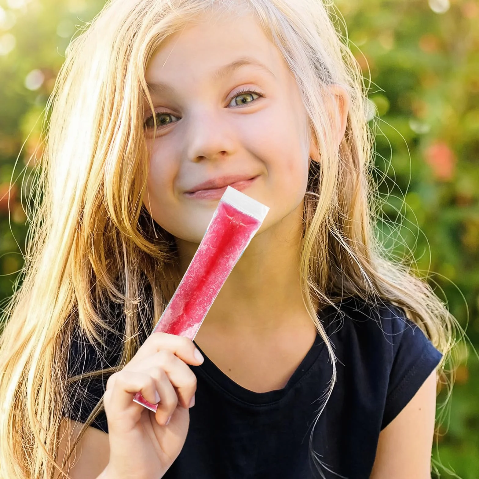 Torebki na lód wodny 200 sztuk, foremki do lodów, z lejkiem do produkcji lollypop
