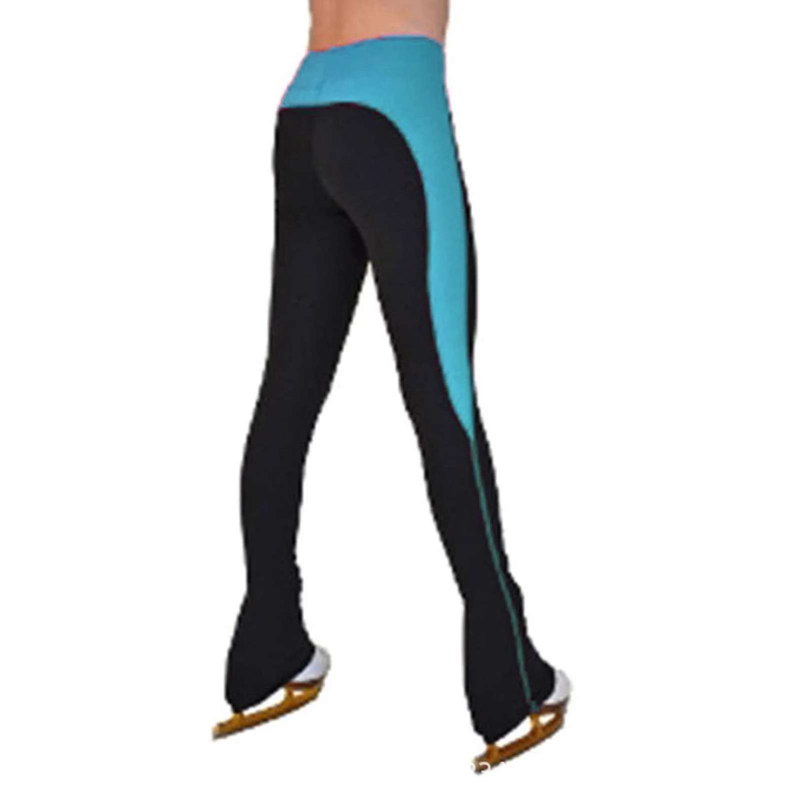 Damskie dziewczęce spodnie do jazdy figurowej, legginsy do jazdy figurowej, spodnie do jazdy figurowej dla dziewcząt z polarem, rajstopy do jazdy figurowej (kolor: B, rozmiar: 110