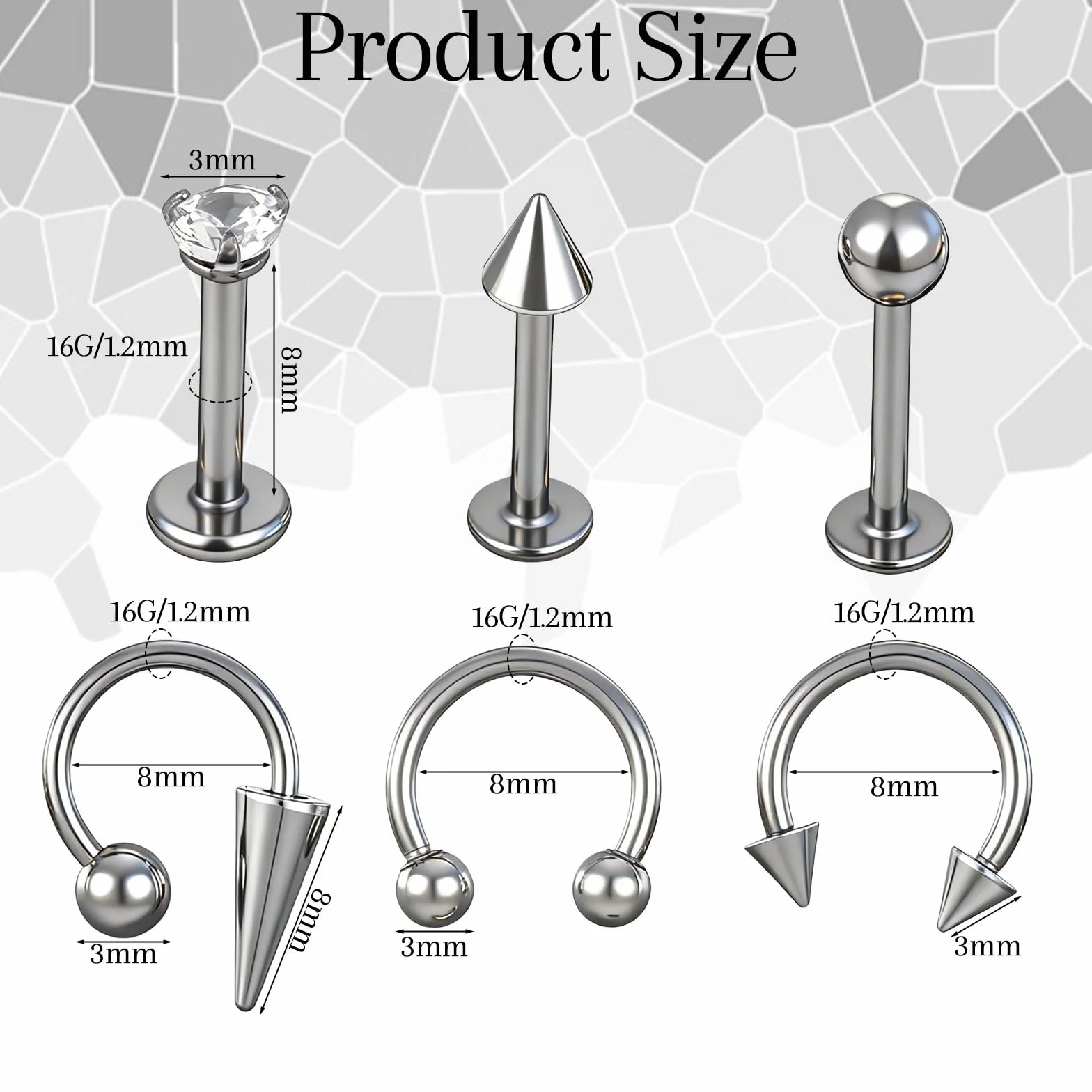 16 sztuk kolczyki do nosa kolczyki do warg podkowa Pierścień nosowy Fałszywy septum Fałszywy nosowy Clip On Kolczyki nosowe Podkowa Septum Piercing Pierścień Septum dla kobiet mężczyzn