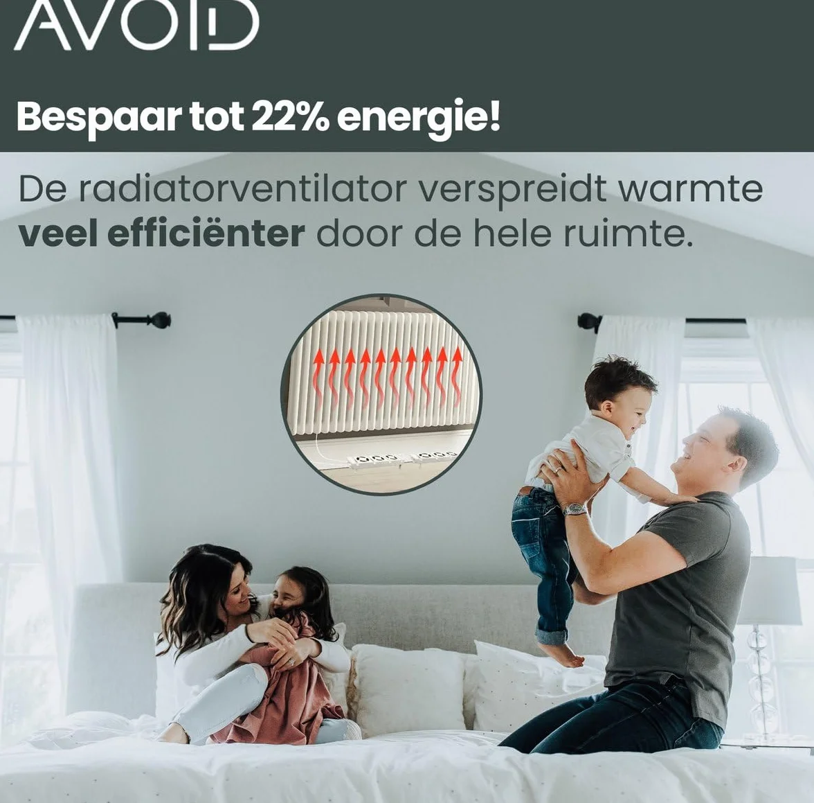 AVOID Wentylator chłodnicy energooszczędny do grzejników