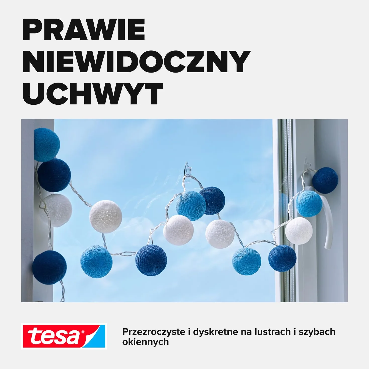 Tesa Haczyki Samoprzylepne do Dekoracji, Przezroczysty, 5 Sztuk