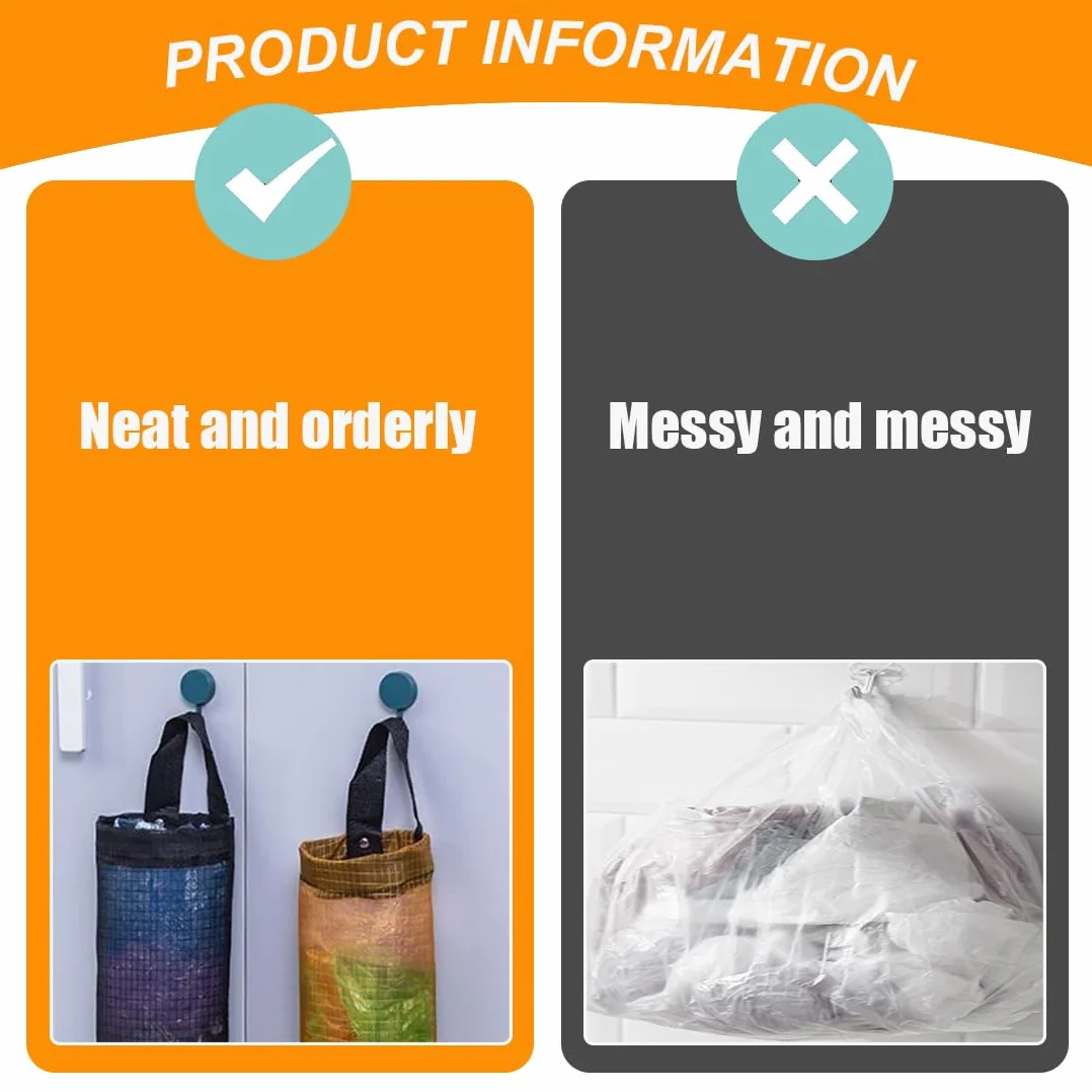 Plastikowy wieszak na śmieci składany organizer kuchenny 10 x 30 cm szary czarny żółty
