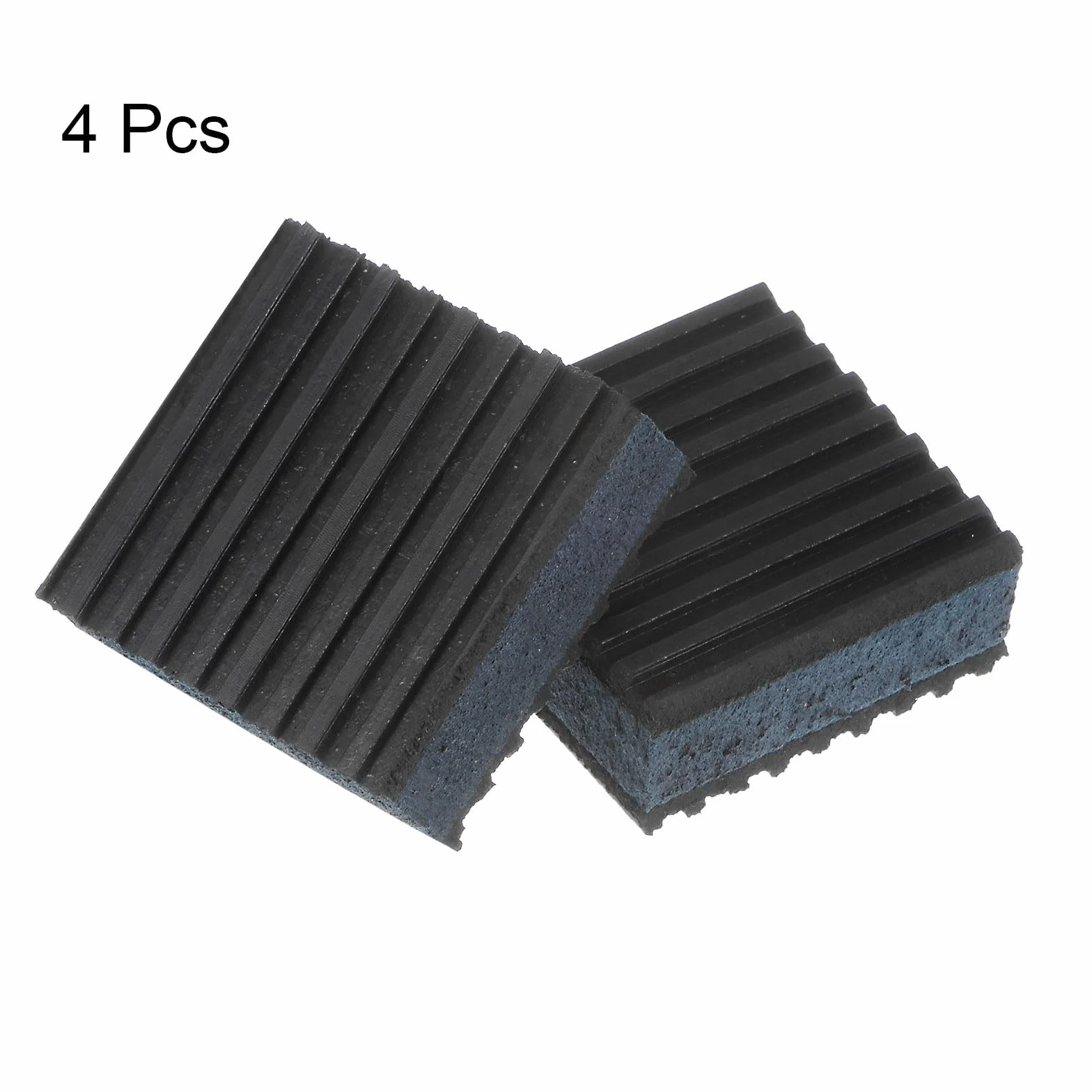 QUARKZMAN 4 gumowe podkładki antywibracyjne, tłumiki wibracji 2" x 2" x 7/8", podkładki izolacyjne, podkładki izolacyjne, prążkowane maty ze środkiem EVA, do pralki, kompresów powietrza, bieżni