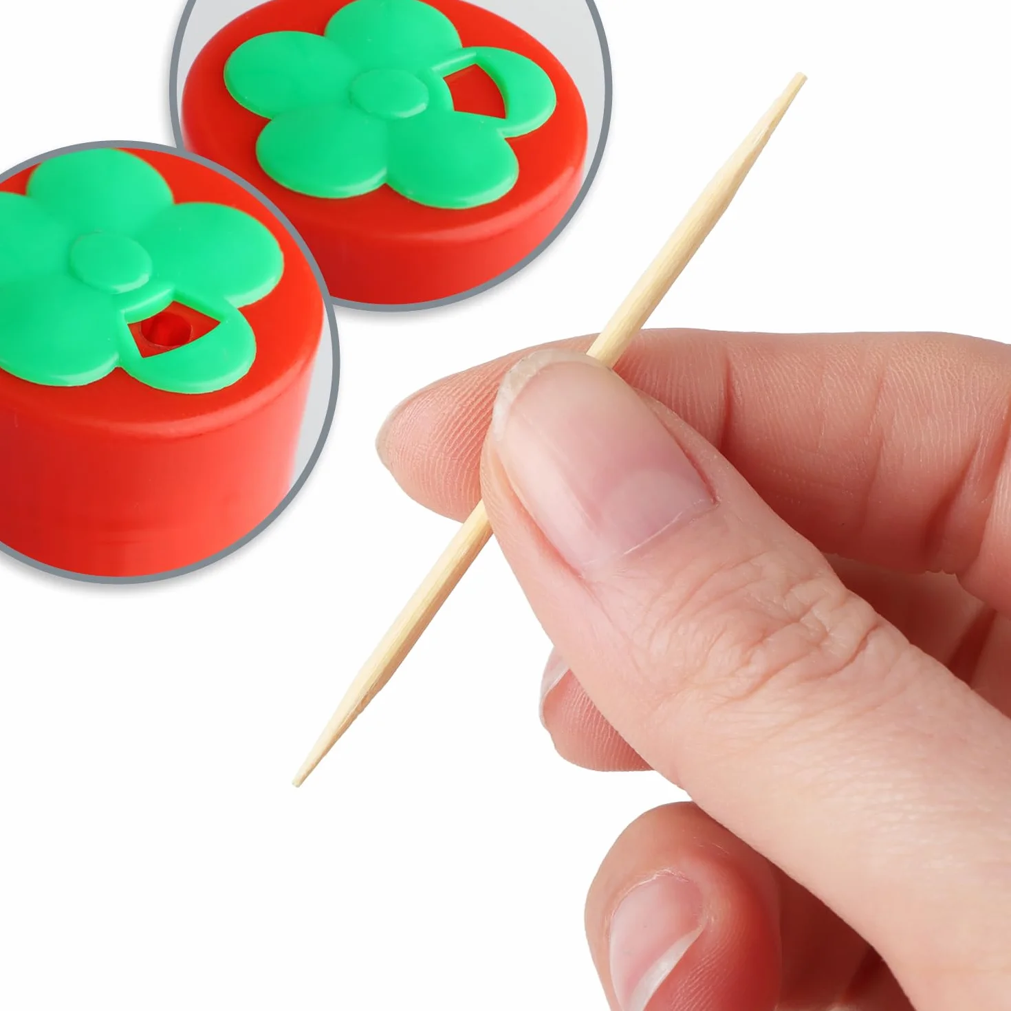 COM-FOUR drewniane wykalaczki 6,5 cm 900 elementów zestaw