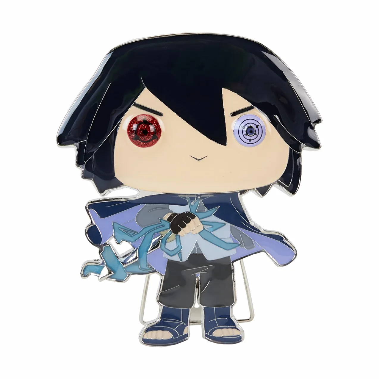 Funko Large POP! Enamel Pin - Boruto Next Generations: Sasuke Uchiha - Przypinki emaliowane Boruto: Naruto Next Generations - Śliczna kolekcjonerska broszka - do plecaków i torebek