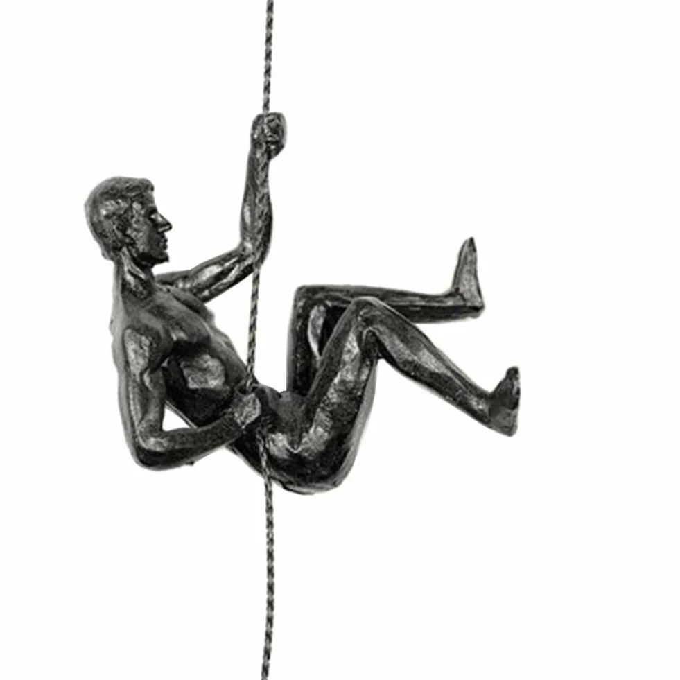 Figurka żywiczna dekoracja ścienna statua rzeźba industrialny wspinaczka człowiek retro prezent