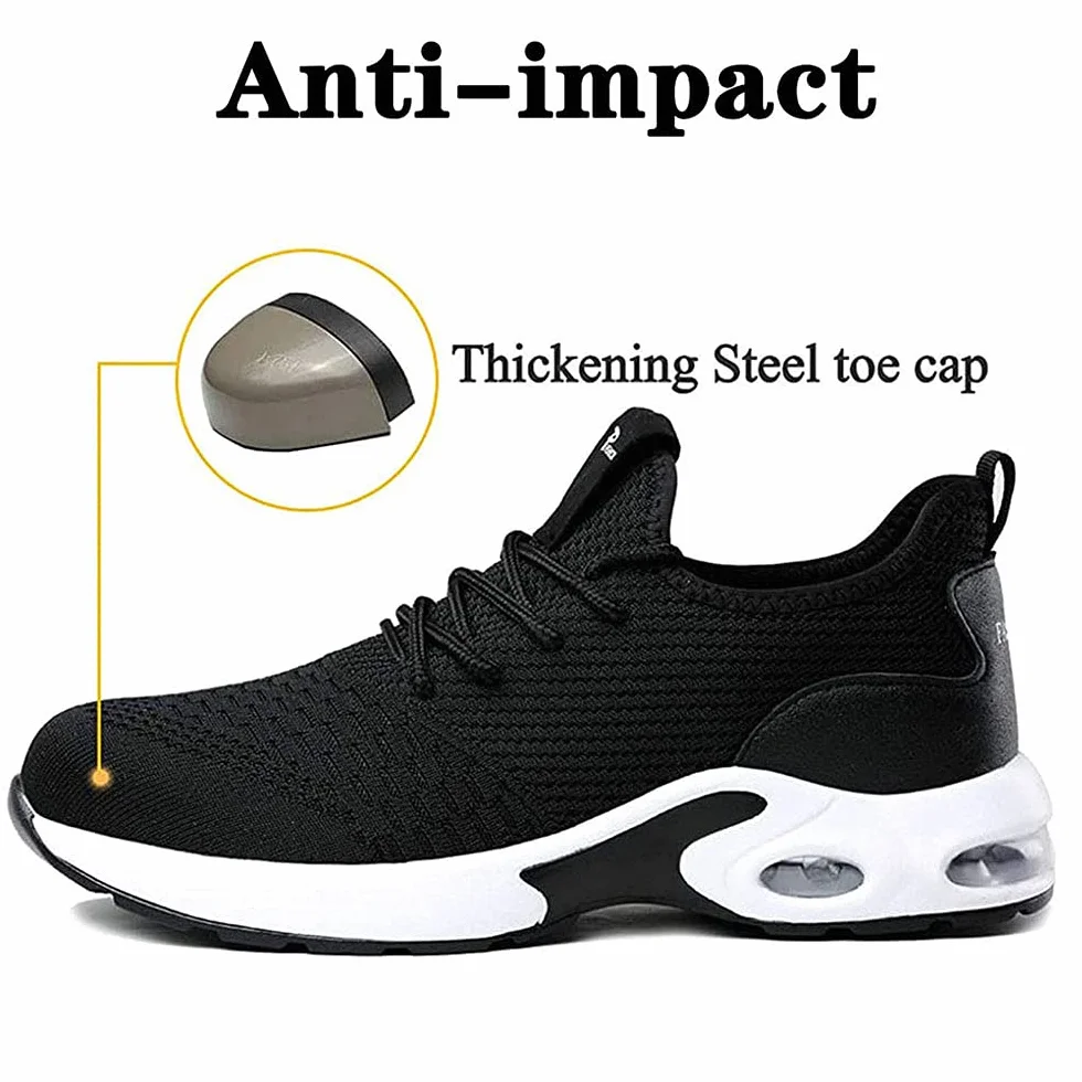 Buty Robocze Buty Ochronne Damskie Męskie Lekkie Obuwie Ochronne Stalowe Buty ze stalowymi noskami