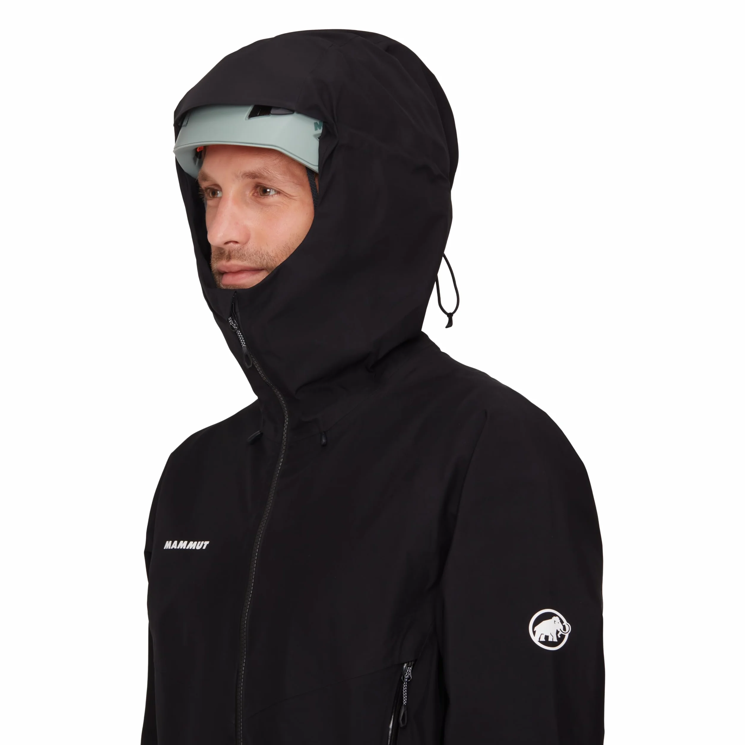 Mammut Crater IV HS Hooded Jacket Men – Męska Kurtka Wodoodporna z Kapturem | Oddychająca i Lekka | Czarna, Rozmiar L