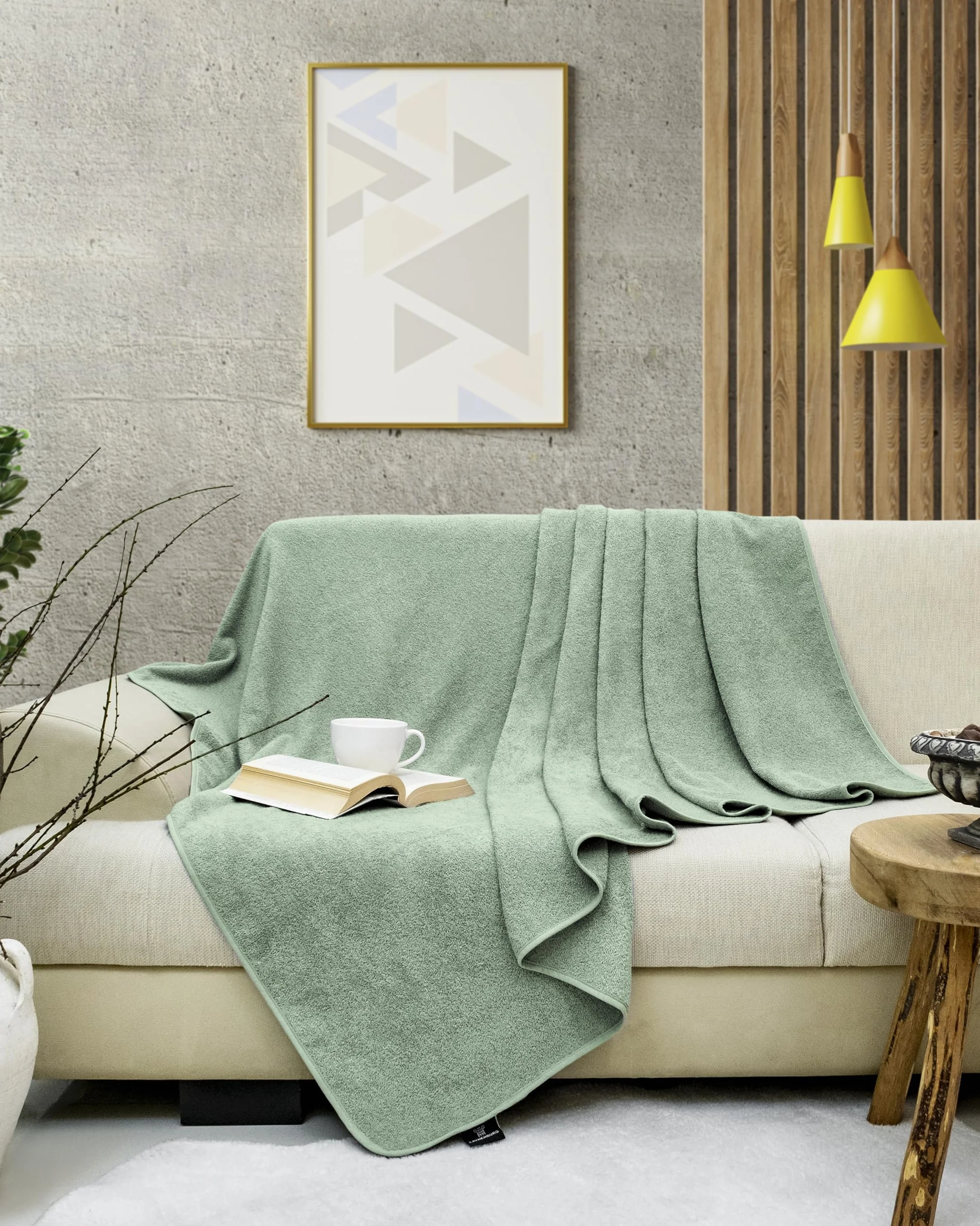 Koc frotte premium 150 x 200 cm 100% bawełna chłodzący letni miętowy
