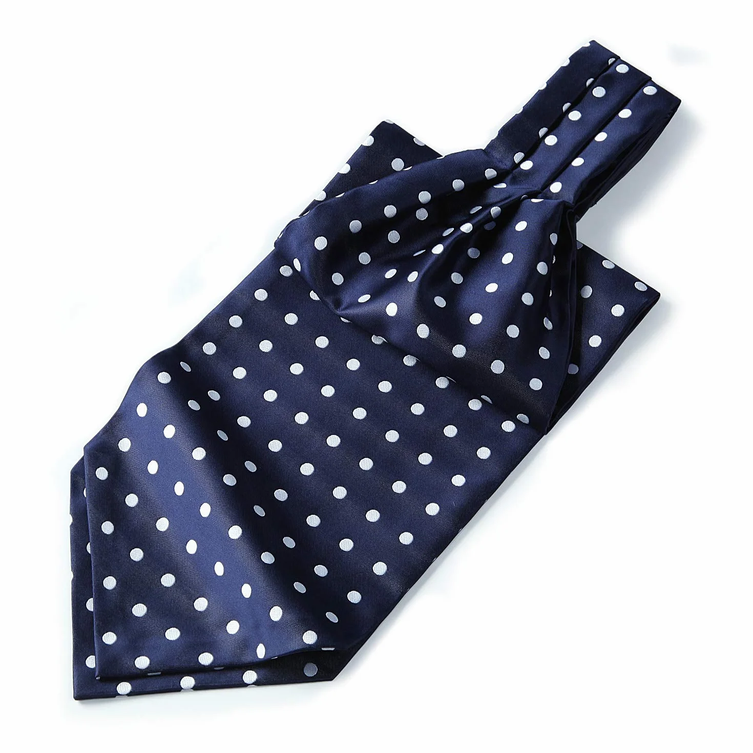 HISDERN Szalik do krawata męski na wesele Ascot krawat w kropki elegancka chusta biznesowa