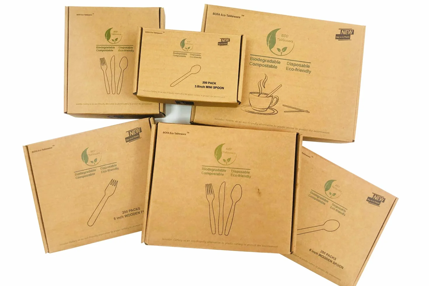 Jednorazowe Agitadores de café de madera de 14 cm, 1000 sztuk cajas de bebidas de batir, desechables, biodegradables, para fiestas, barbacoas, camping, restaurantes