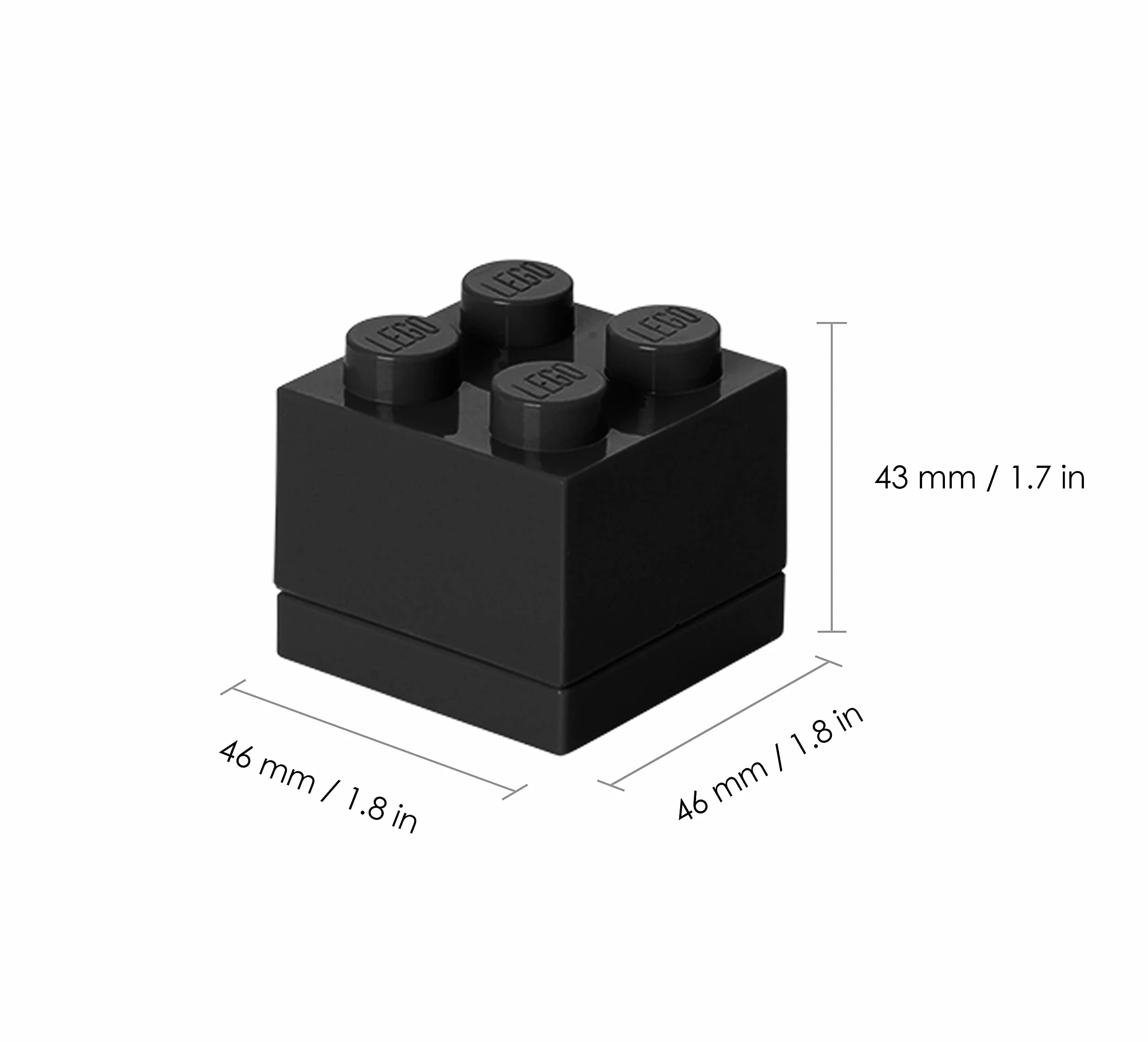 Lego Pudełko do przechowywania 4 sztuki czarne