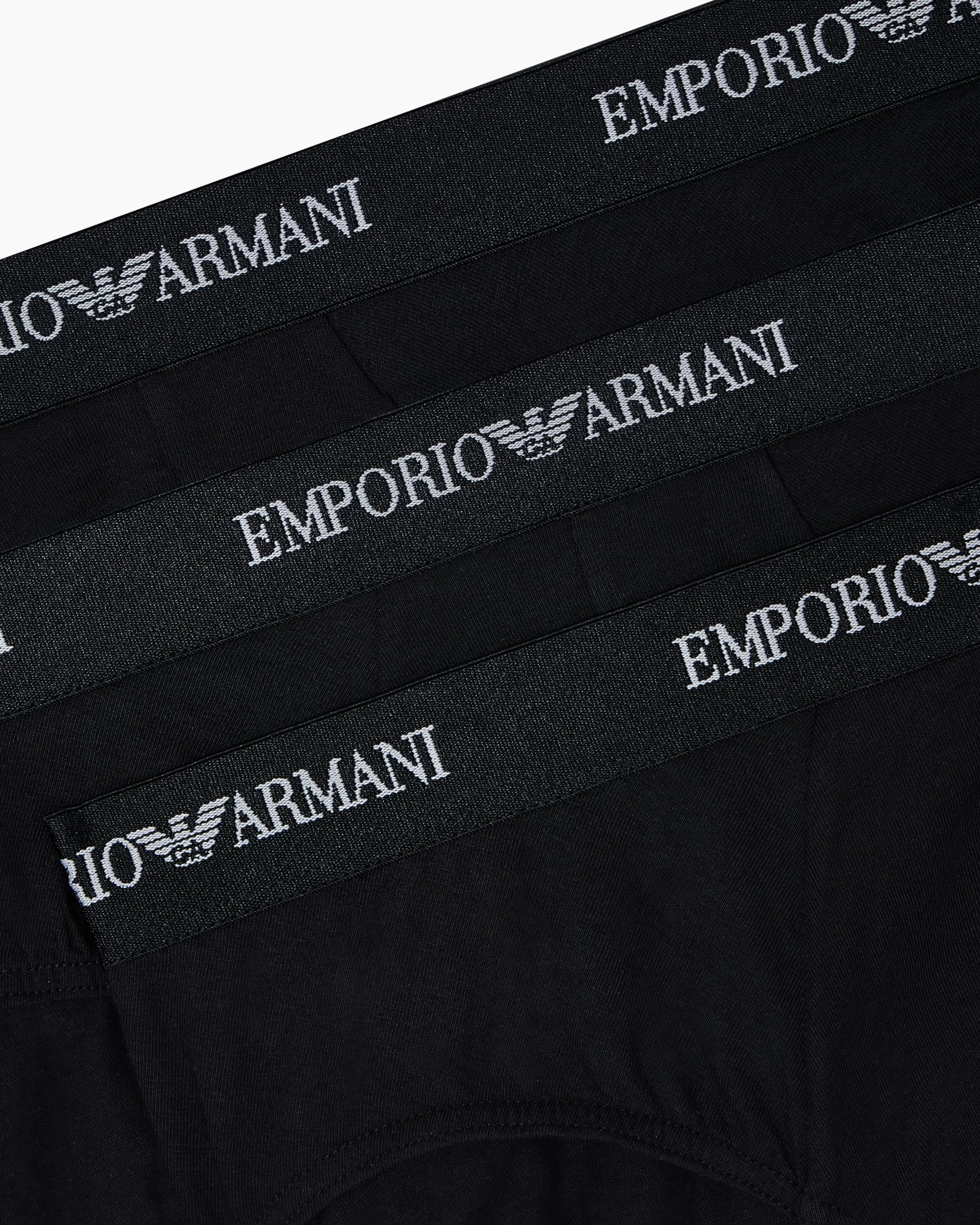 EMPORIO ARMANI Męskie Core Logoband majtki 3-pak, czarne, XXL, Czarny/czarny/czarny, XXL