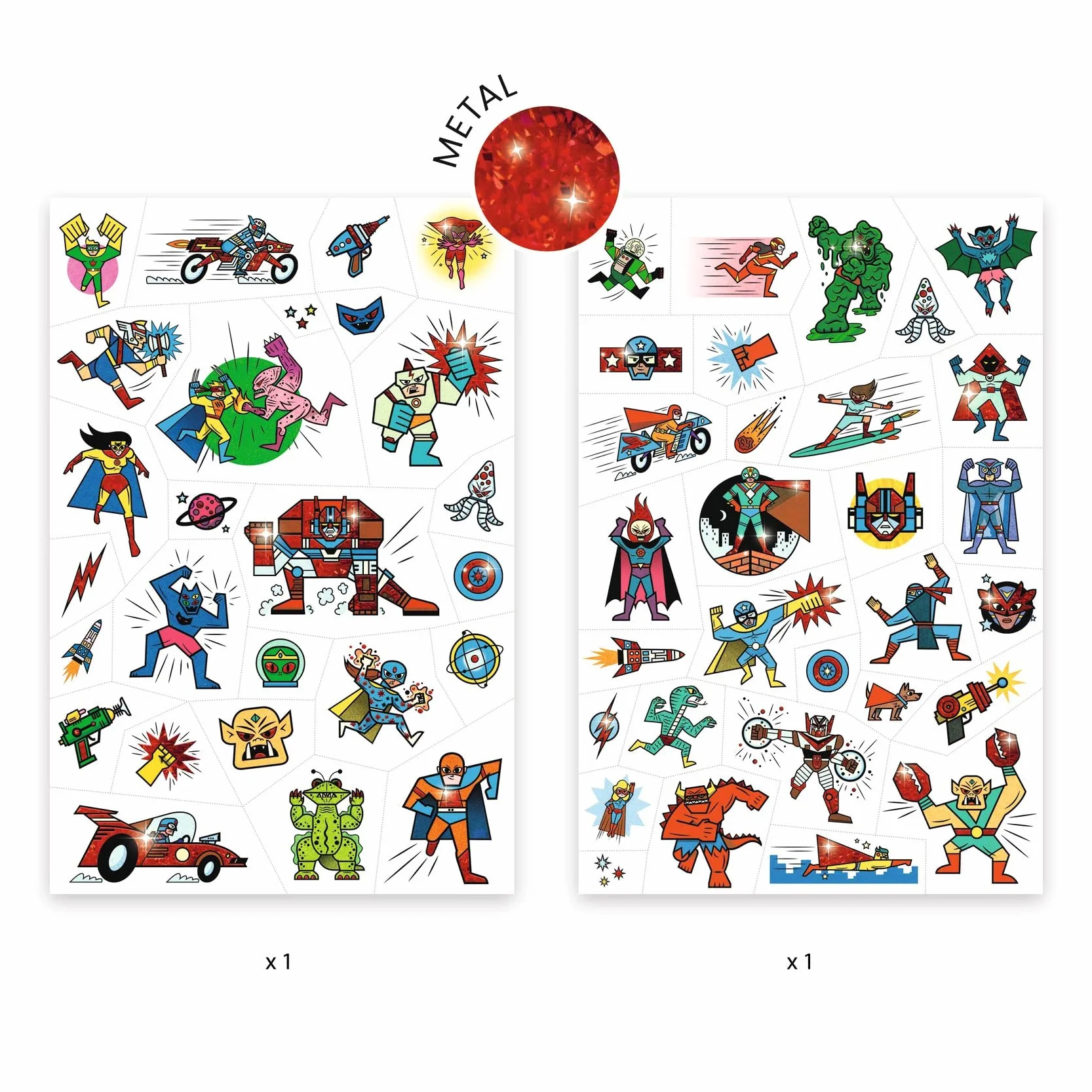 Djeco DJ09614 Heroes Vs Villains Tattoos