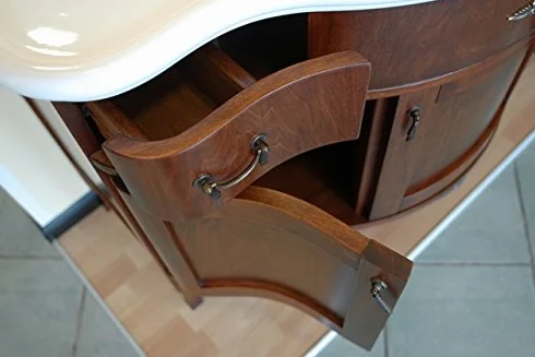 Bagno Italia Szafka łazienkowa 110 cm z litego orzecha ręcznie robiona