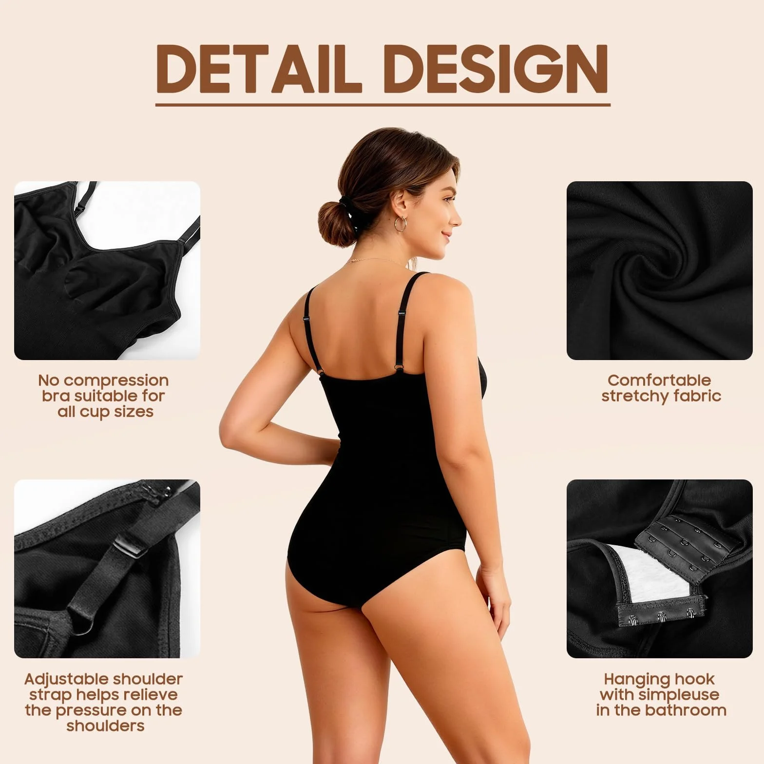 Body Shapewear dla kobiet UK - Bezszwowe modelujące brzuch, modelujące stringi, damskie body