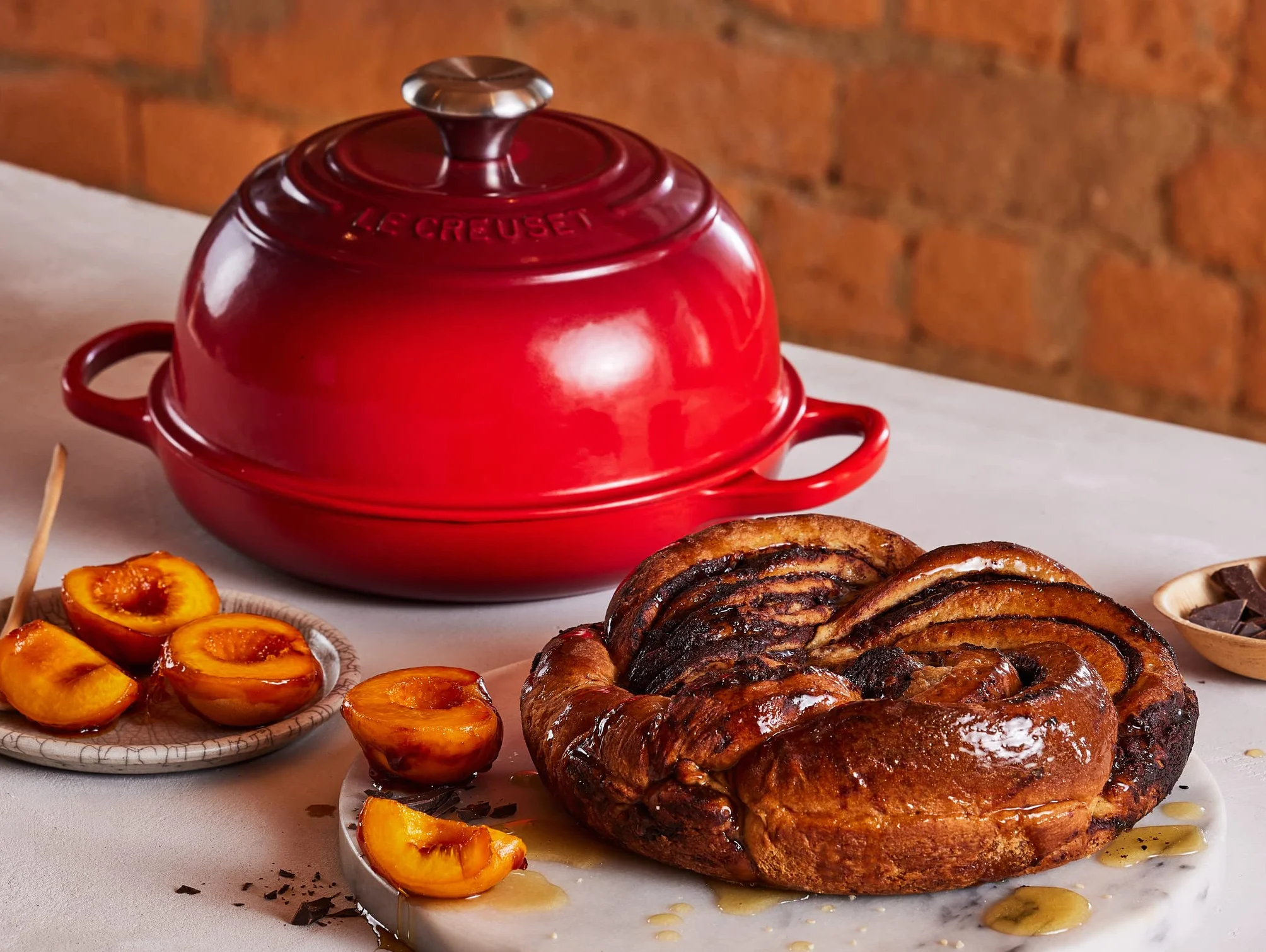 Le Creuset 21301240600430 Brytfanna do Pieczenia Chleba Żeliwo, 24 cm, Wiśniowy