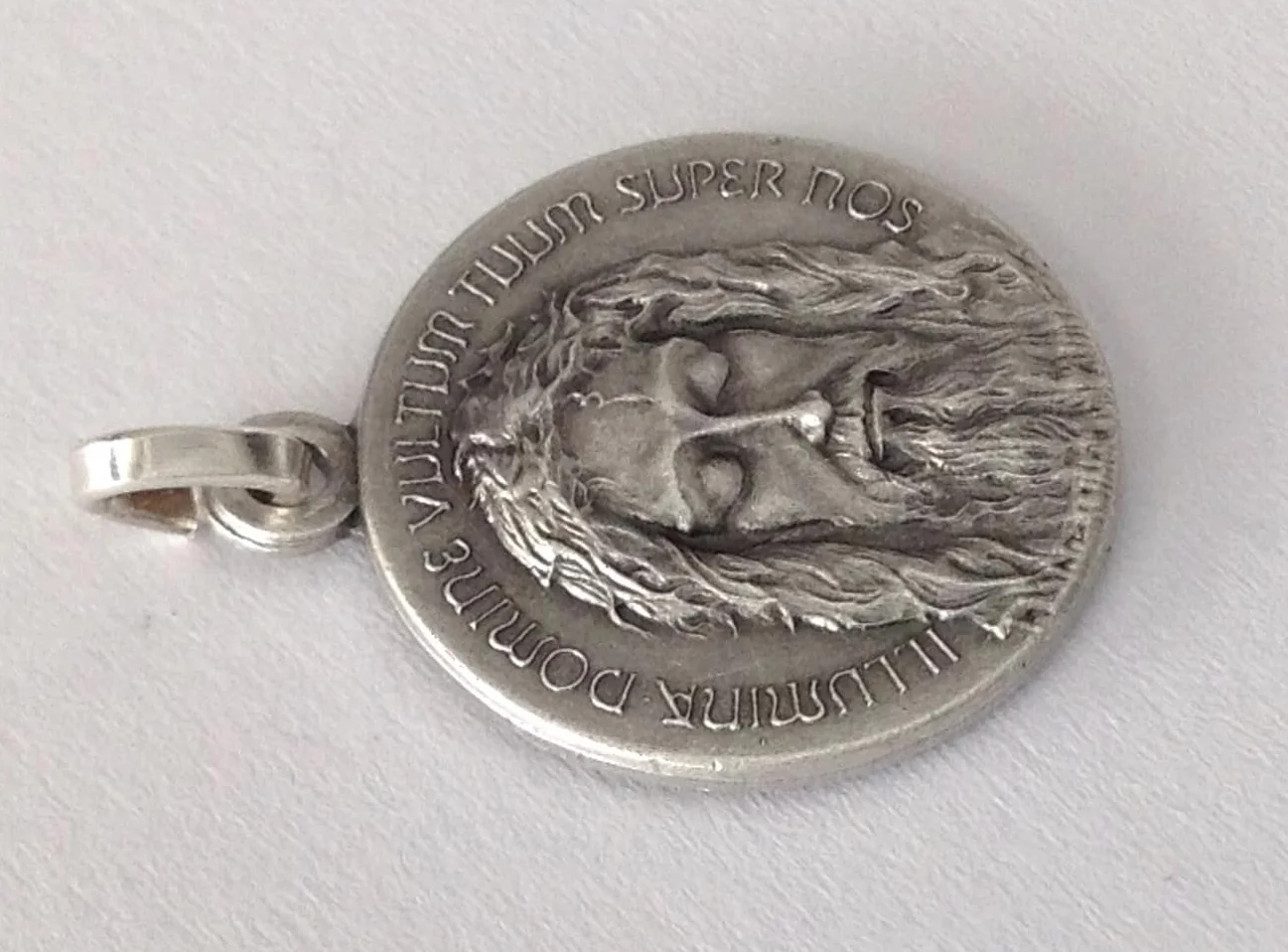 I G J Srebro wysokiej próby 925 Medal Świętej Twarzy Chrystusa, Srebro szterlingowe, Bez kamienia