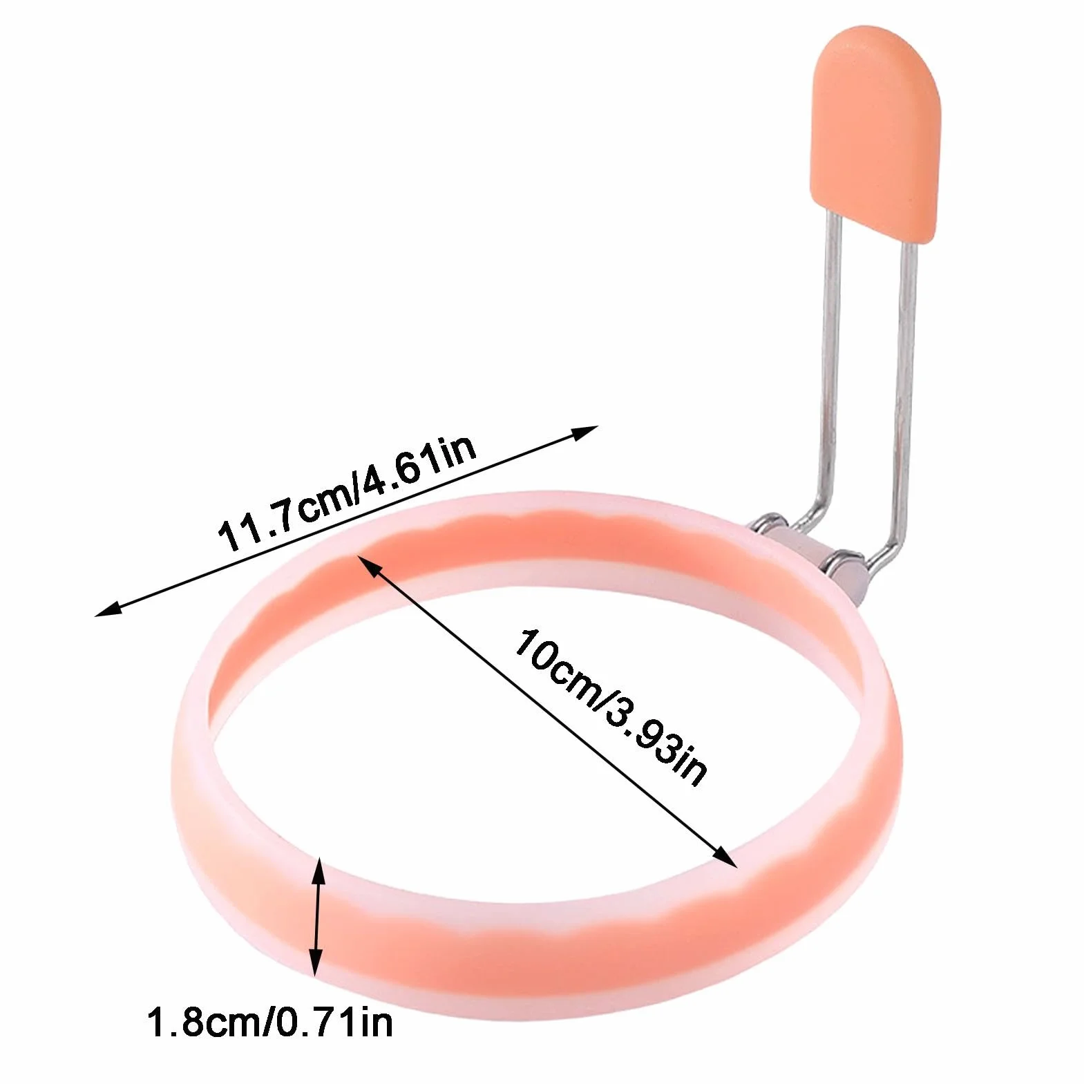 Silicone Egg Rings Non-Stick Round Egg Ring Mold Portable Frying Egg Cooking Rings For Breakfast Sandwiches