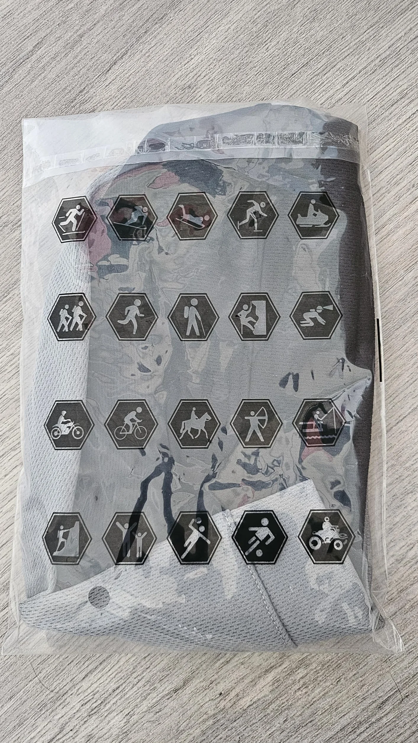 Czapka rowerowa, ochrona przed promieniowaniem UV, czapka turystyczna, czapka z trupią czaszką, czapka sportowa, pod kask rowerowy, Czarny + Szary, M-L