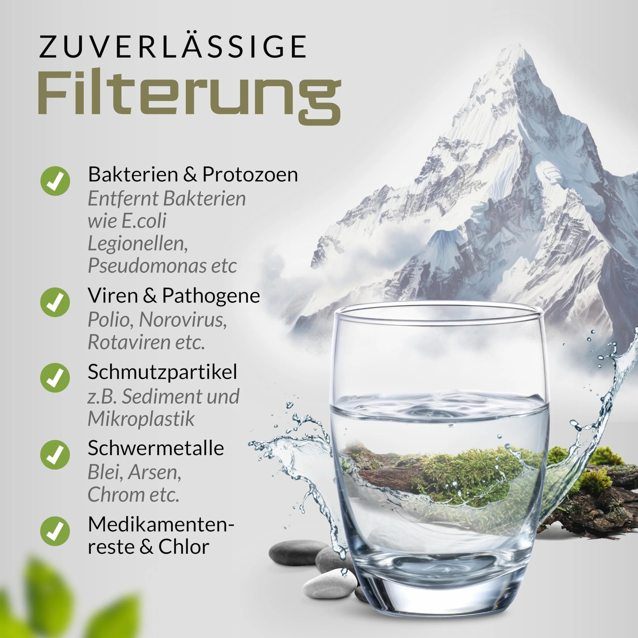 BERGKVIST Ahlstrom butelka z filtrem do wody na świeżym powietrzu (500 ml) – butelka na napoje z filtrem firmy AHLSTROM zapewnia czystą wodę pitną na kempingu, podczas wędrówek i przygód survivalowych