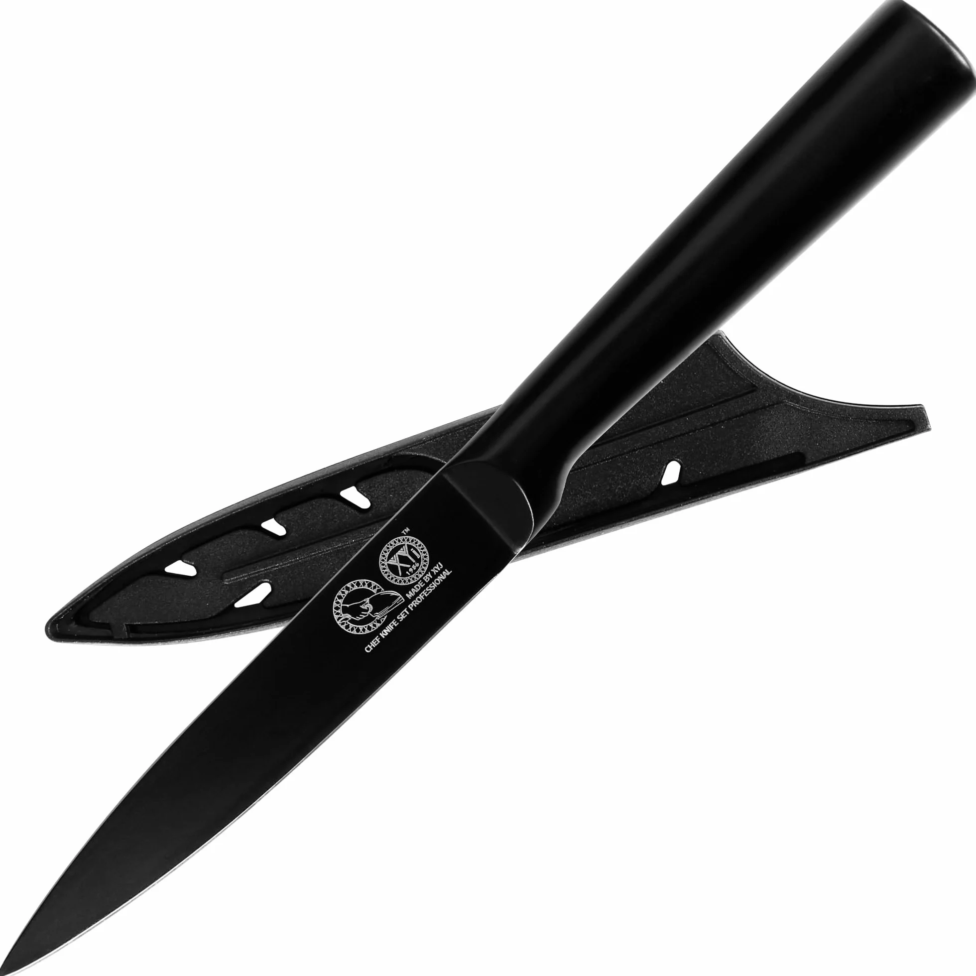 Stainless Steel Kitchen Knife 5 Inch Japanese Utility Knife Full Black